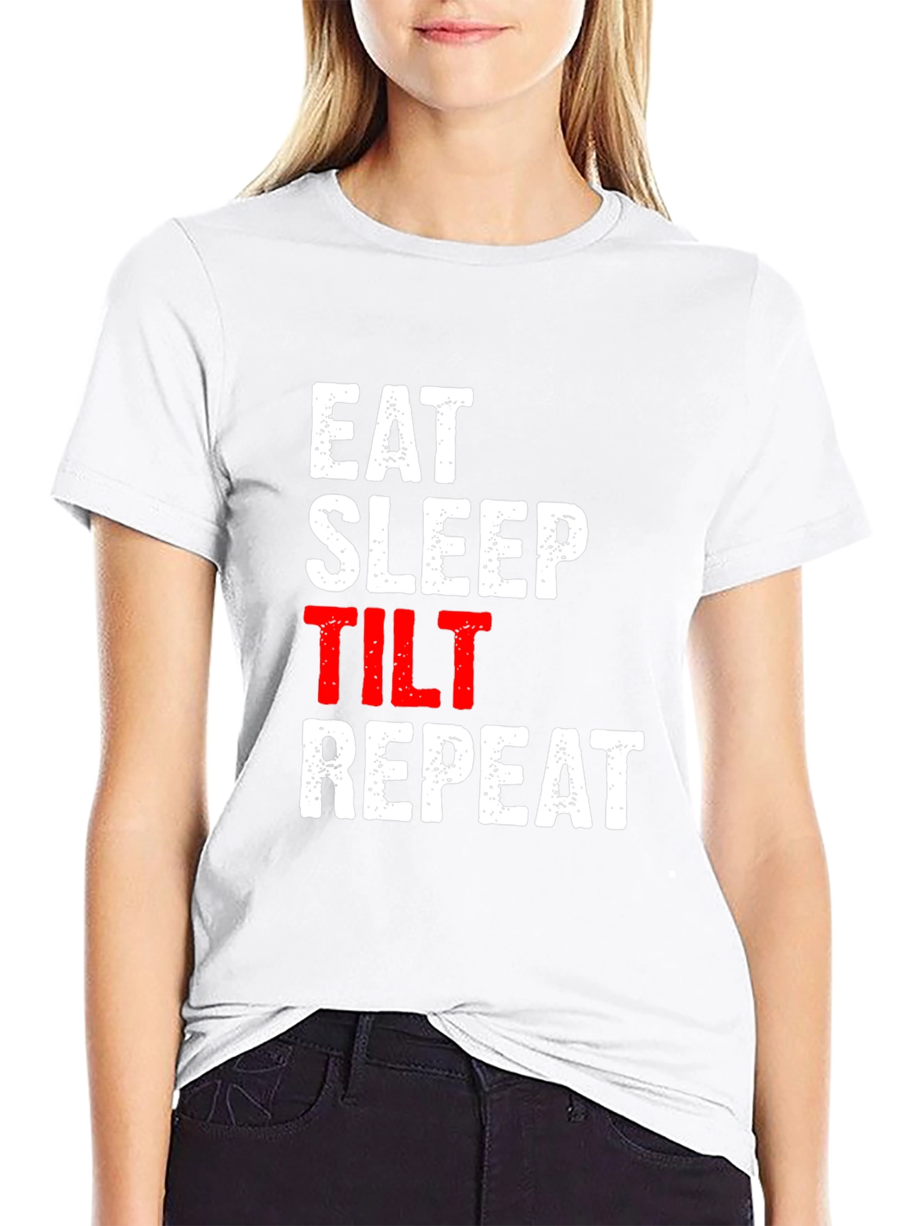 Eat Sleep Tilt Repeat - Funny Gamer T-Shirt
