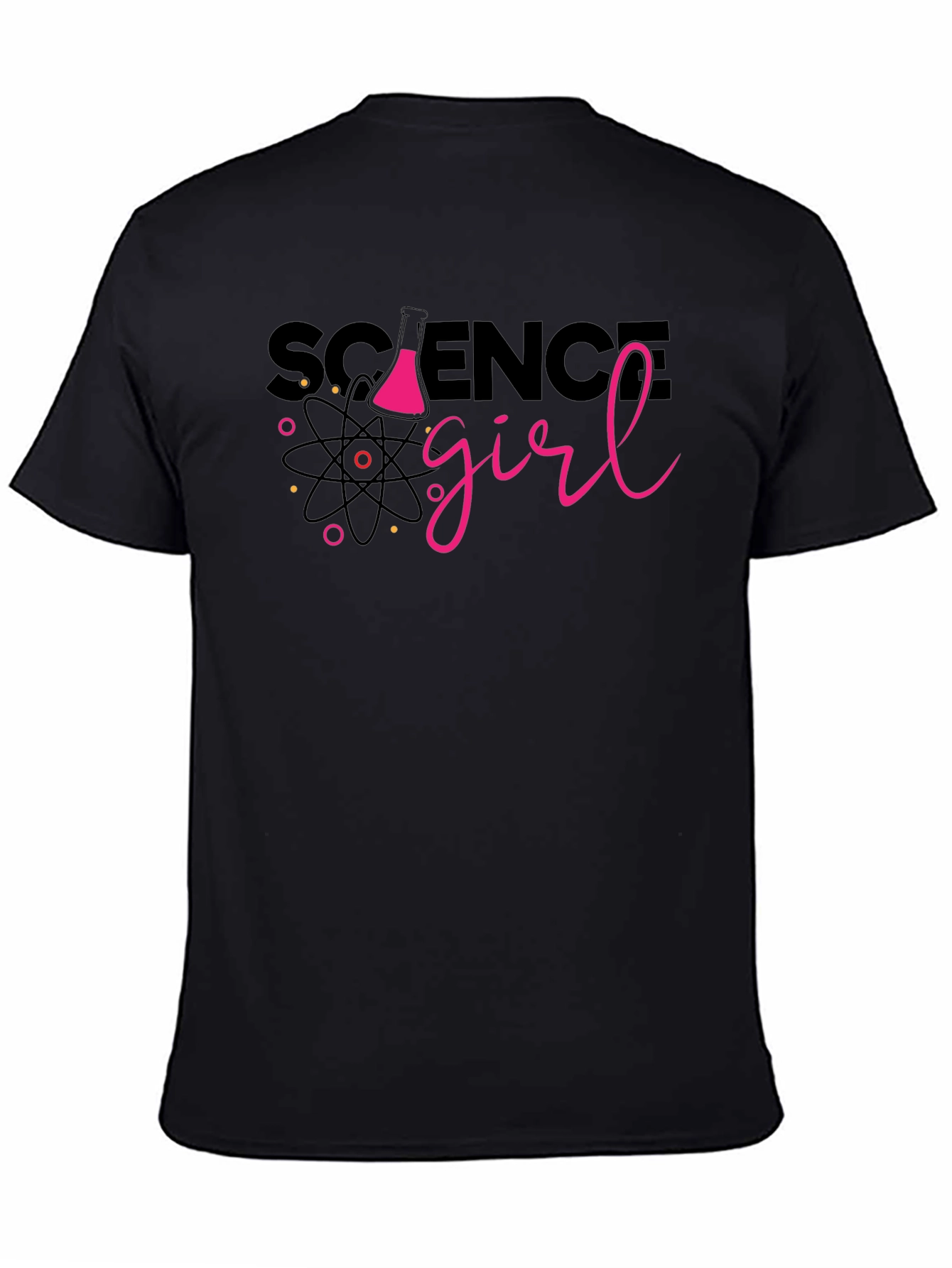 Science Girl T-Shirt - Black Short Sleeve
