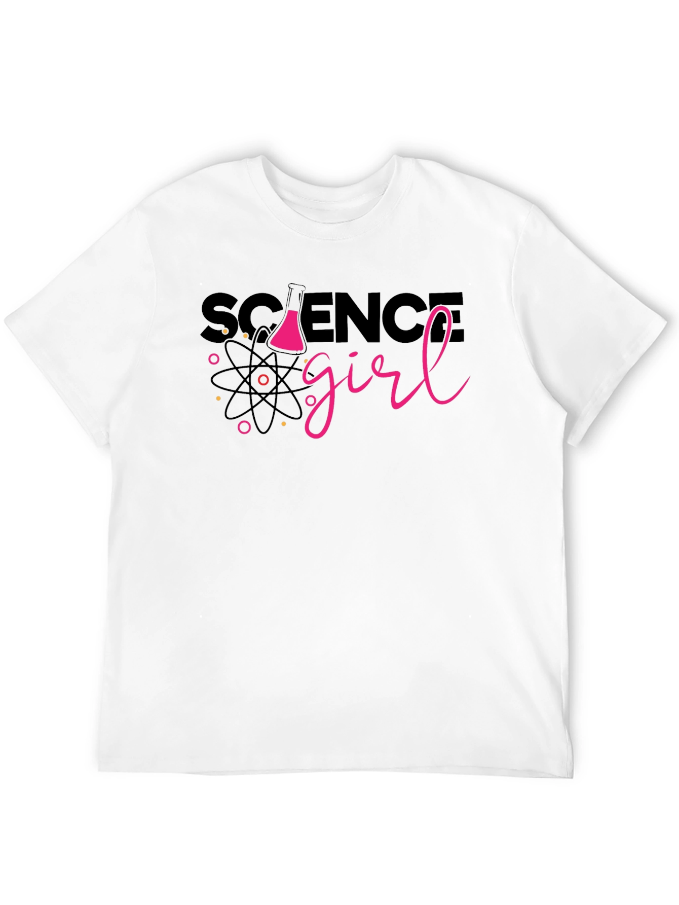 Science Girl T-Shirt - Black Short Sleeve