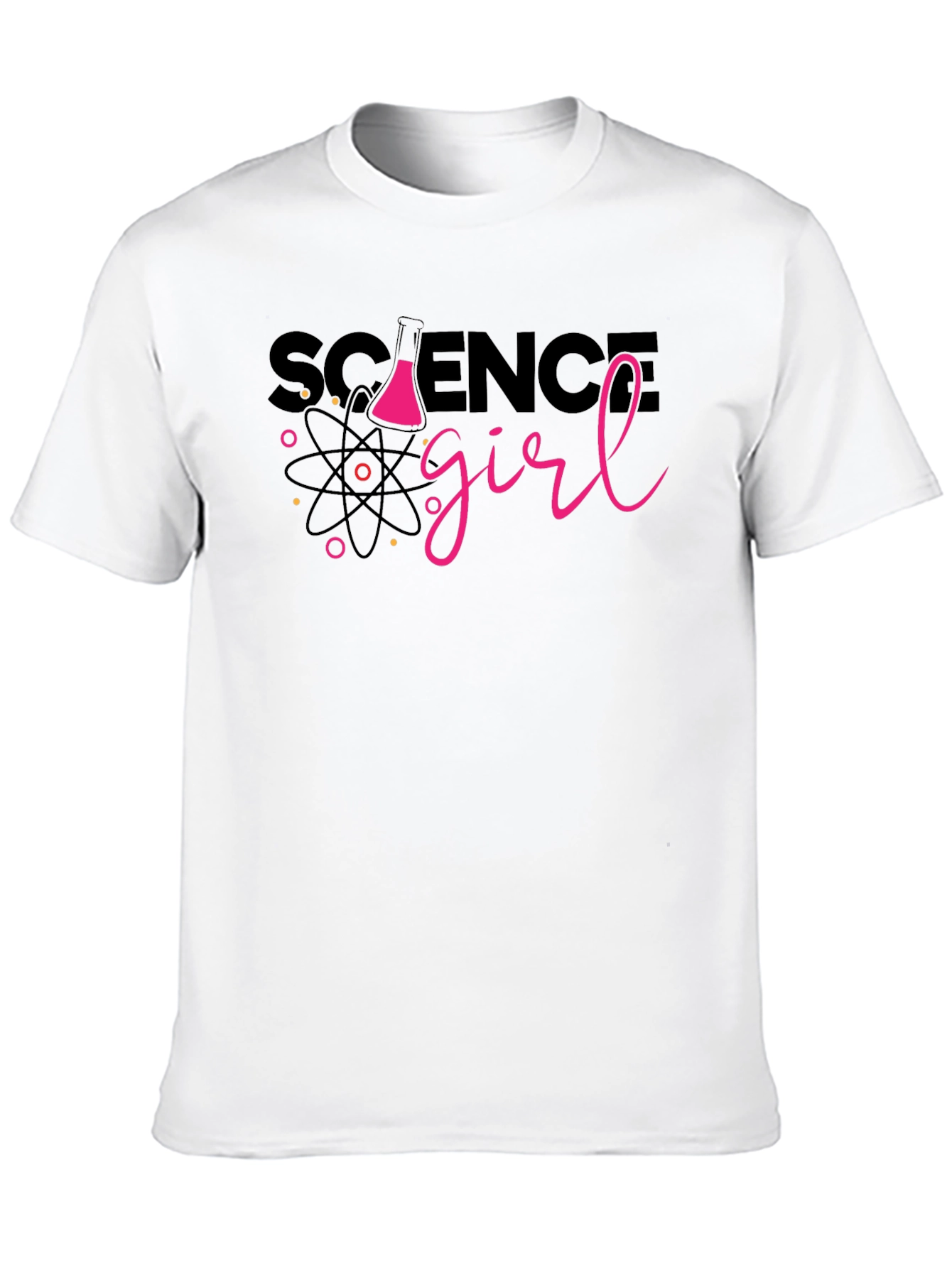Science Girl T-Shirt - Black Short Sleeve