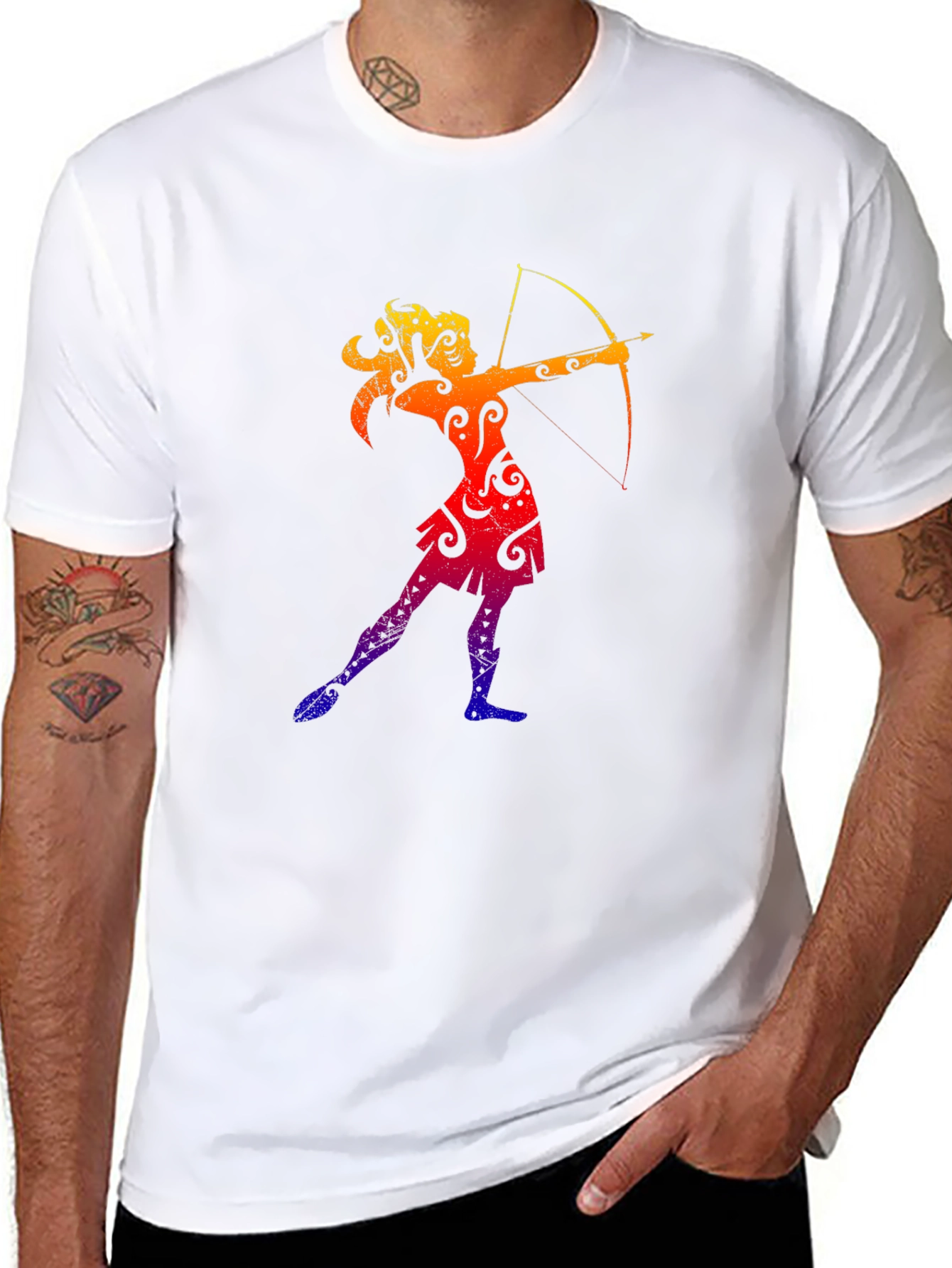 Sagittarius Zodiac Black T-Shirt