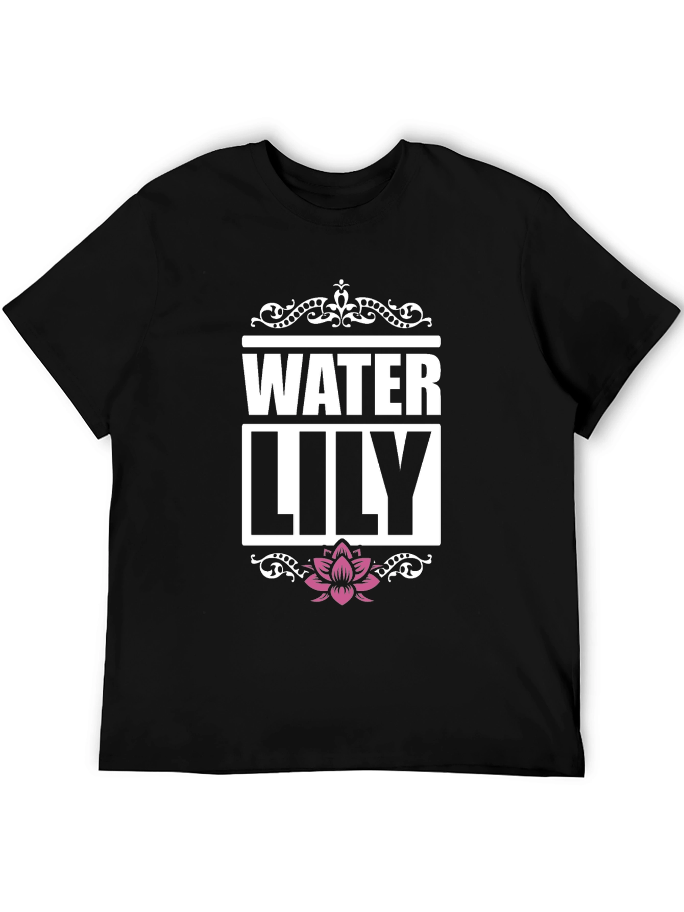 Water Lily Graphic Tee - Mens Black T-Shirt