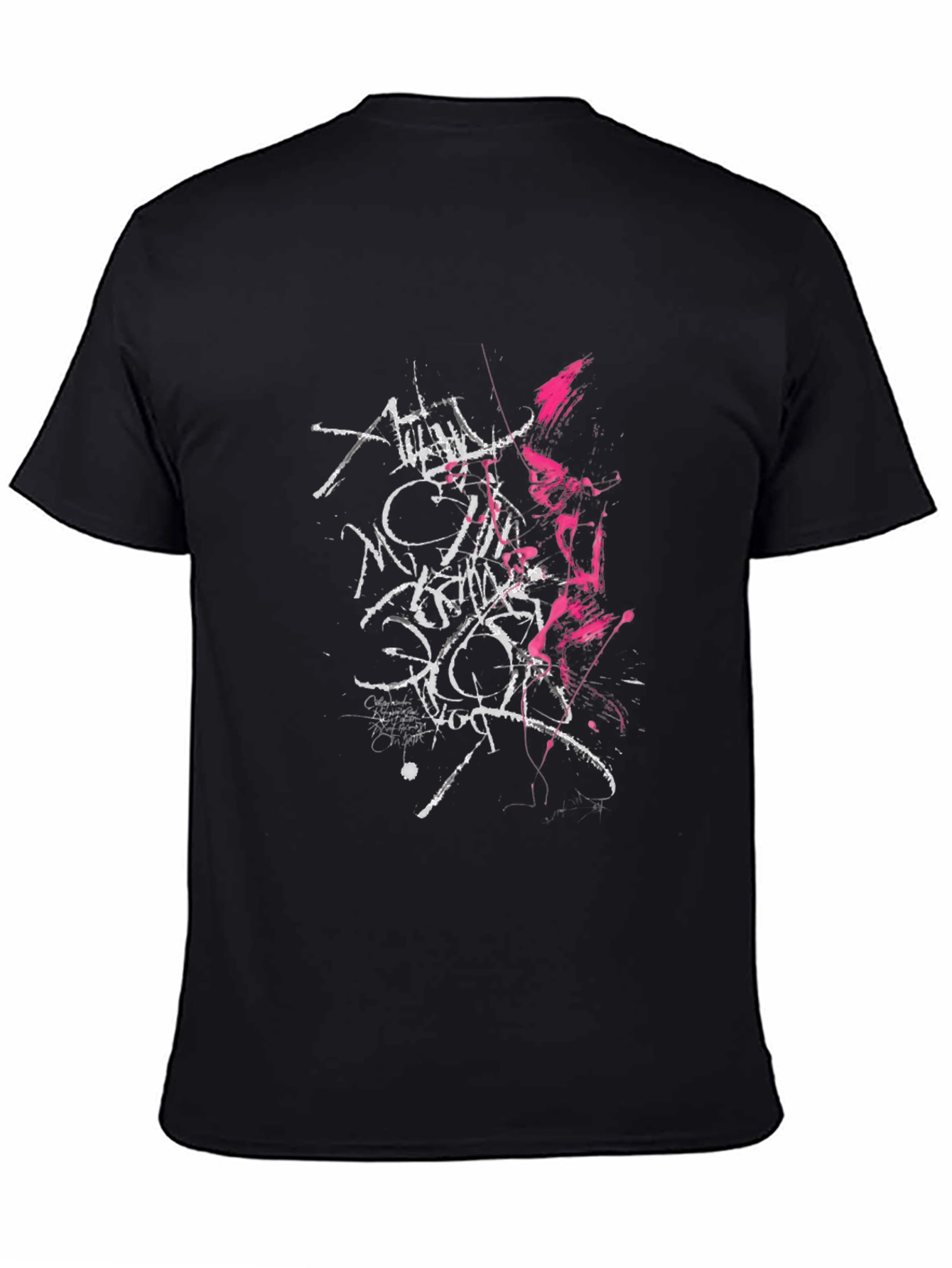 Edgy Graphic Print T-Shirt - Black