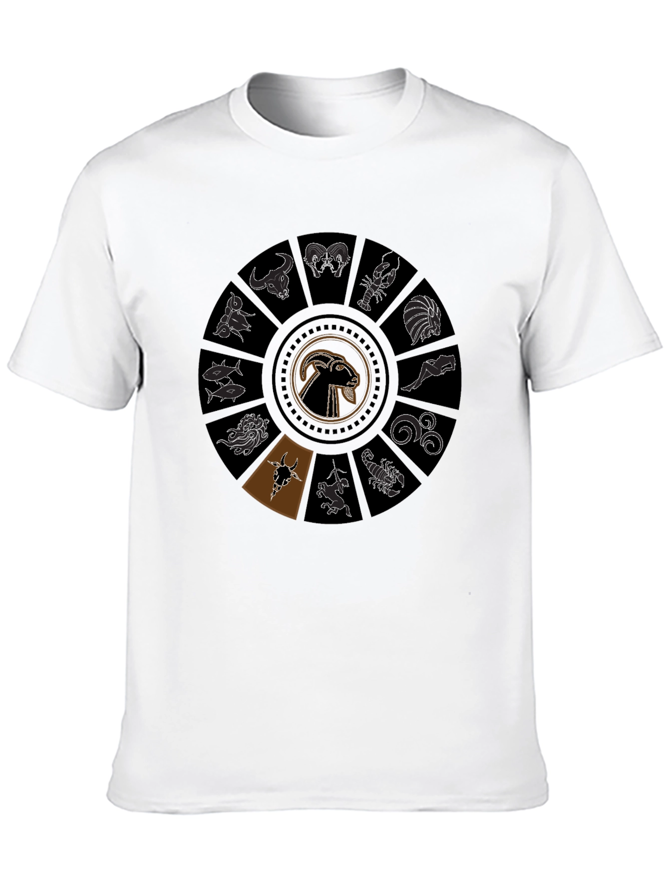 Zodiac Wheel Graphic Tee - Astrology Shirt