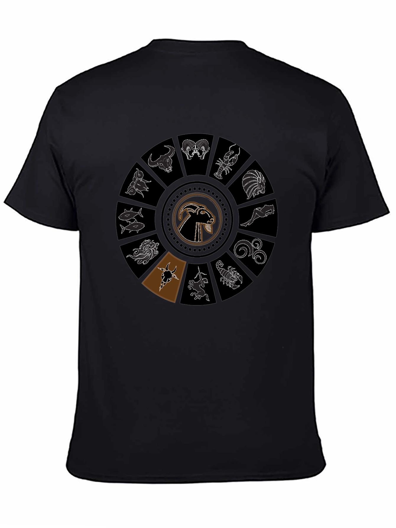 Zodiac Wheel Graphic Tee - Astrology Shirt