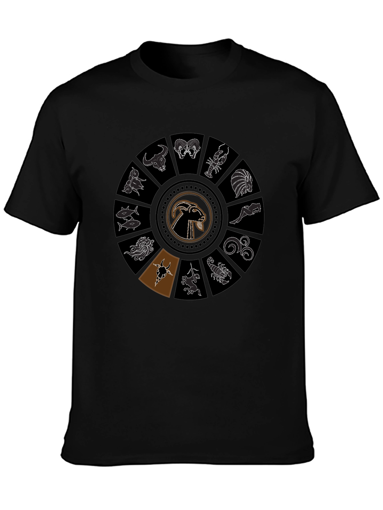 Zodiac Wheel Graphic Tee - Astrology Shirt
