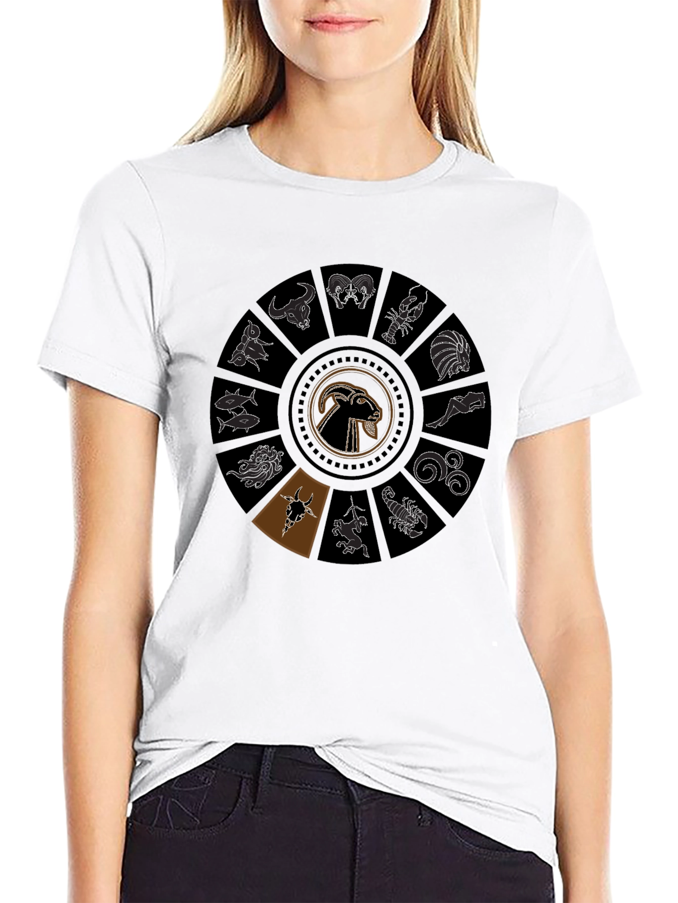 Zodiac Wheel Graphic Tee - Astrology Shirt