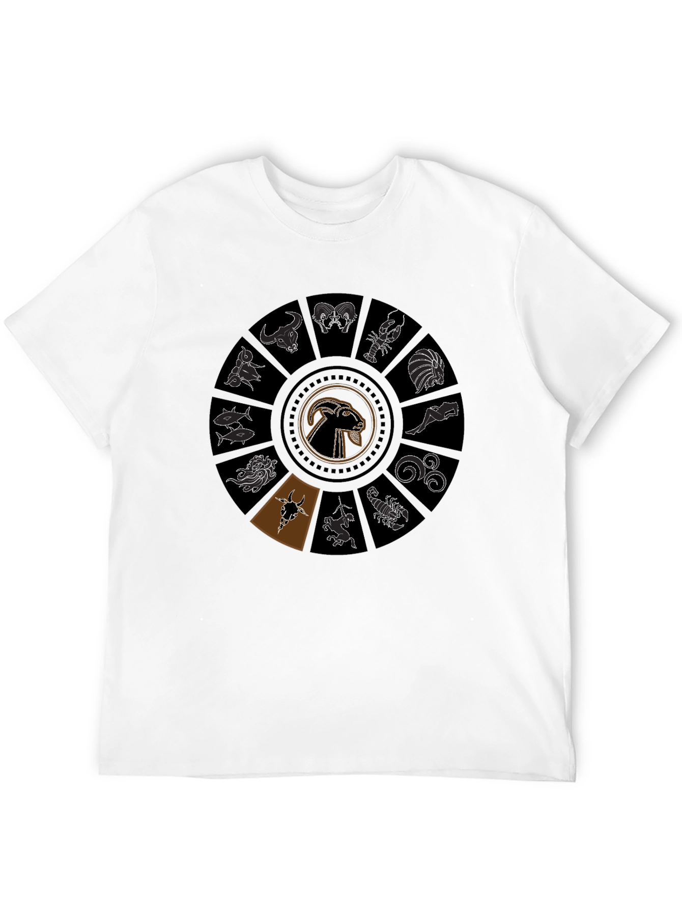 Zodiac Wheel Graphic Tee - Astrology Shirt