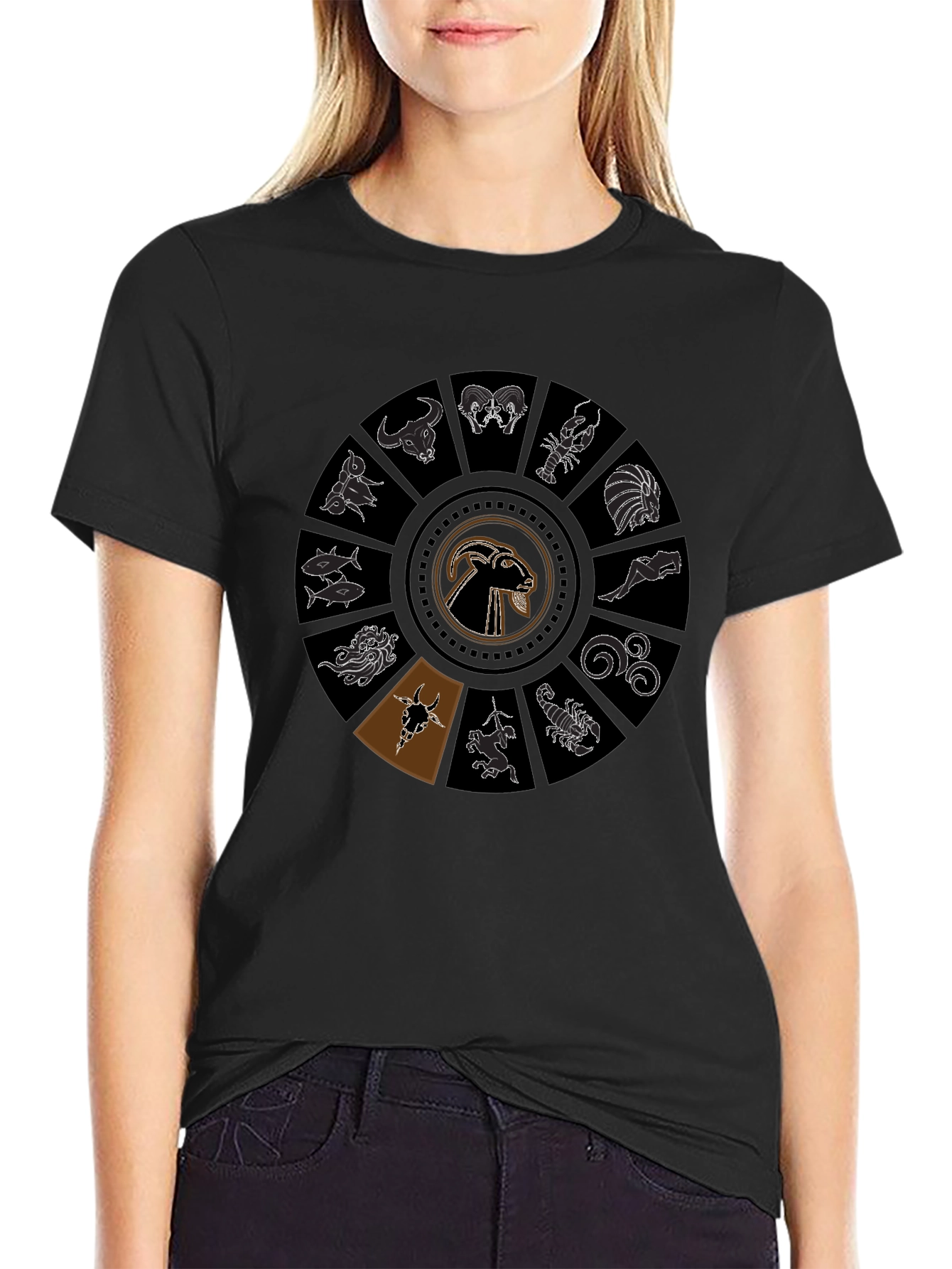 Zodiac Wheel Graphic Tee - Astrology Shirt