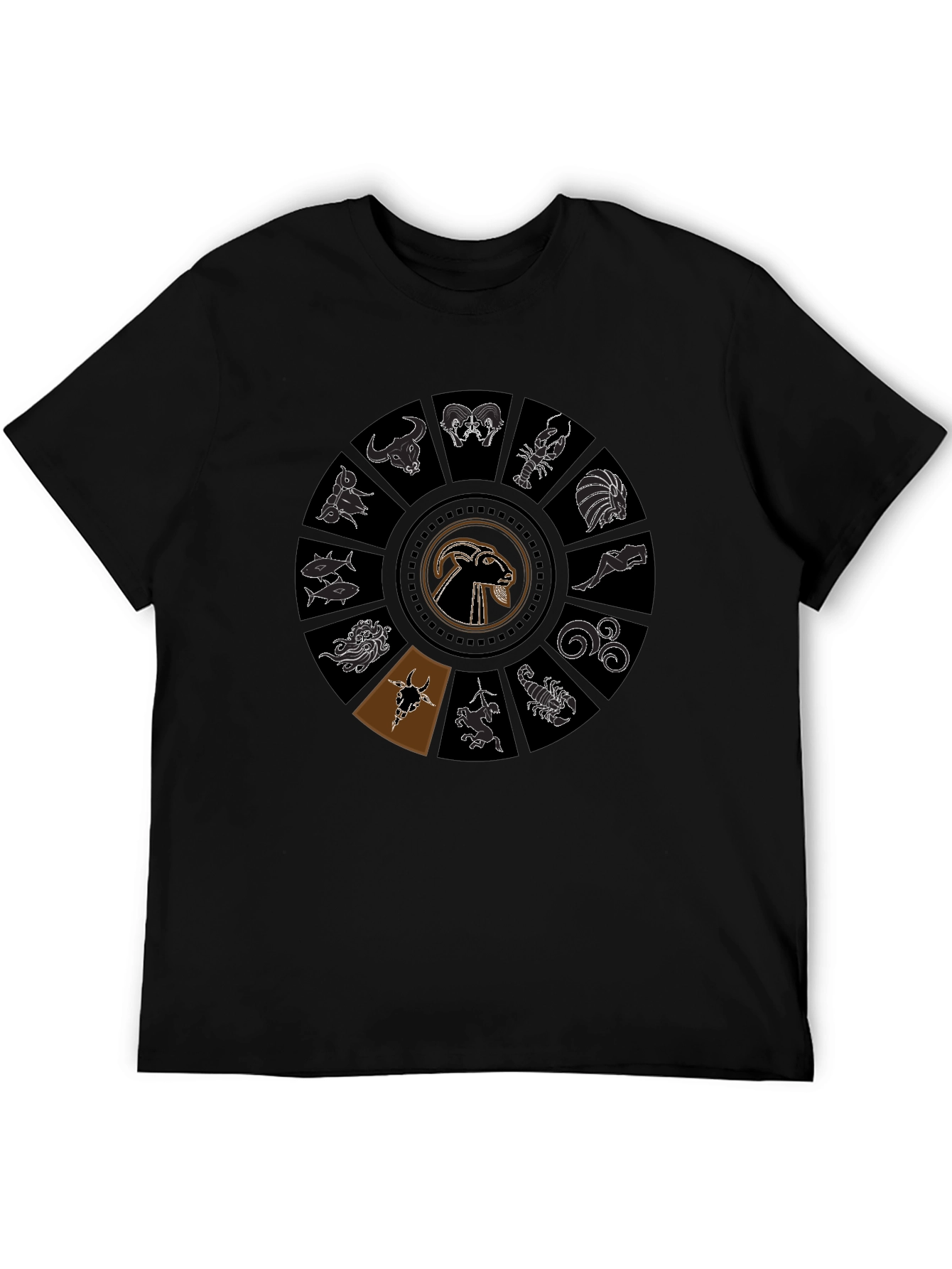 Zodiac Wheel Graphic Tee - Astrology Shirt