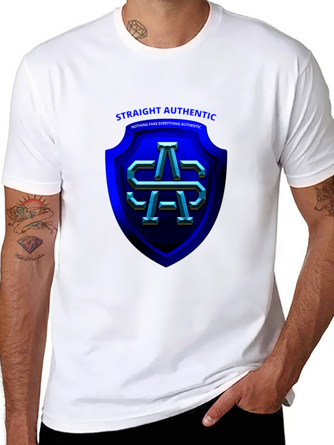 Straight Authentic Black T-Shirt