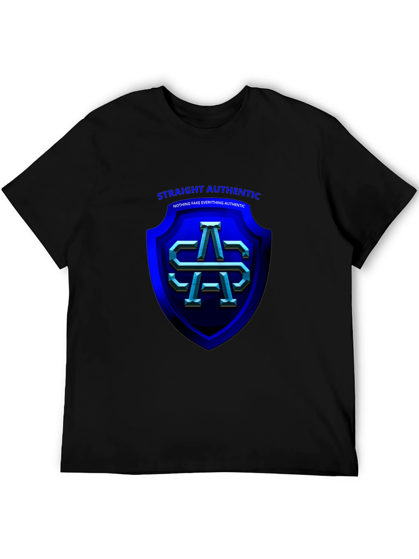 Straight Authentic Black T-Shirt