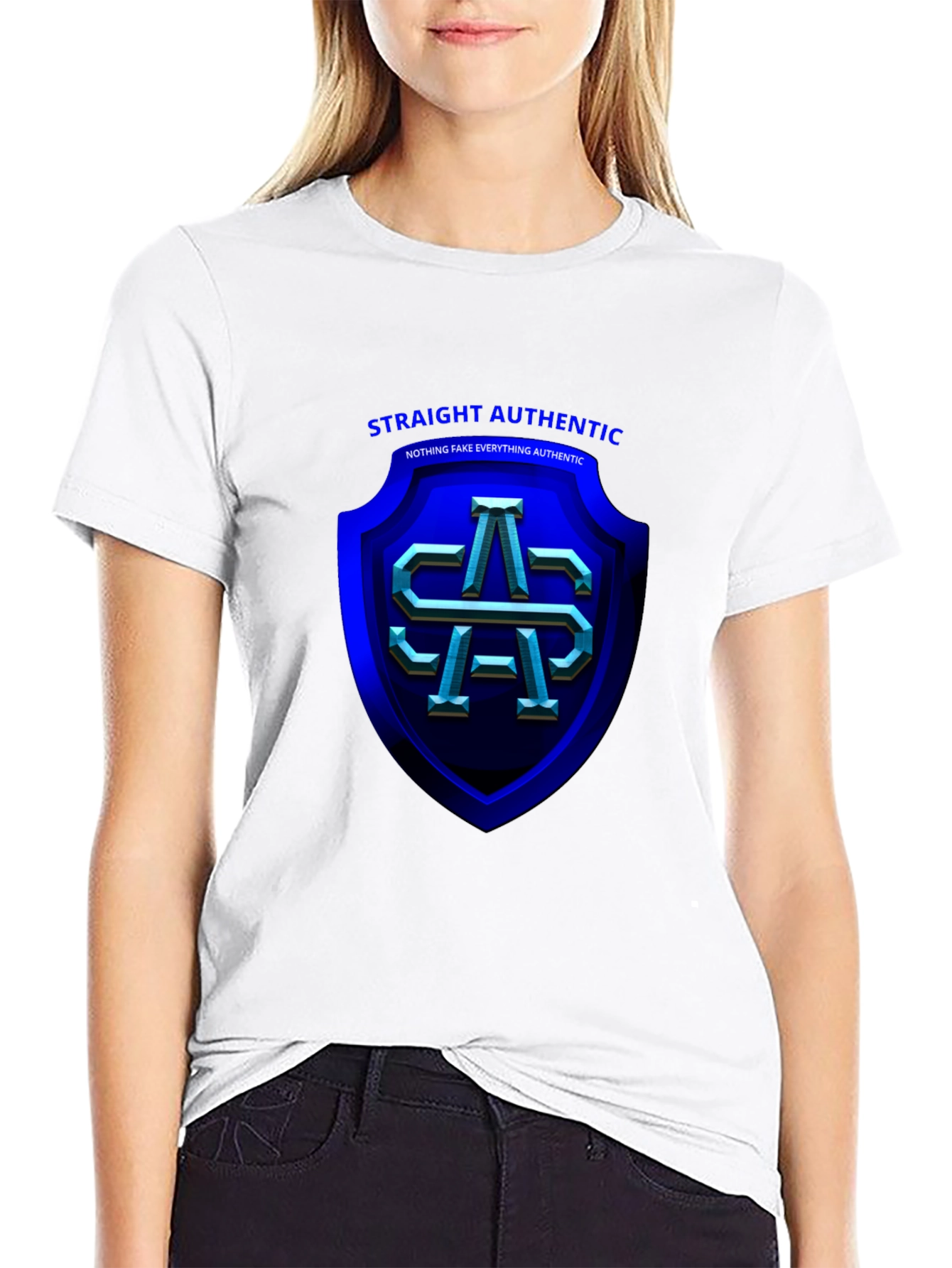 Straight Authentic Black T-Shirt