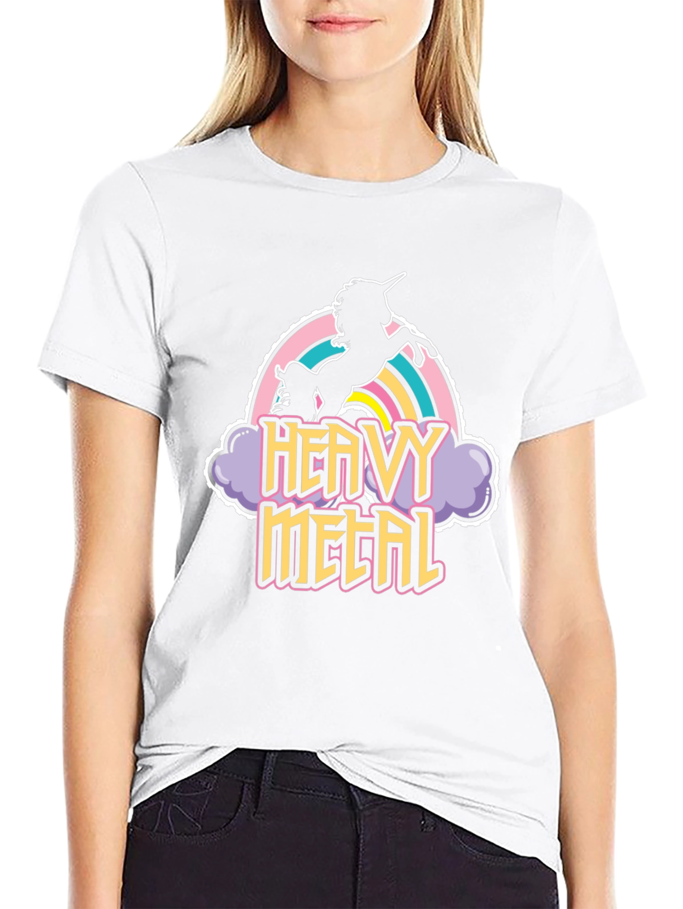 Heavy Metal Unicorn Black T-Shirt