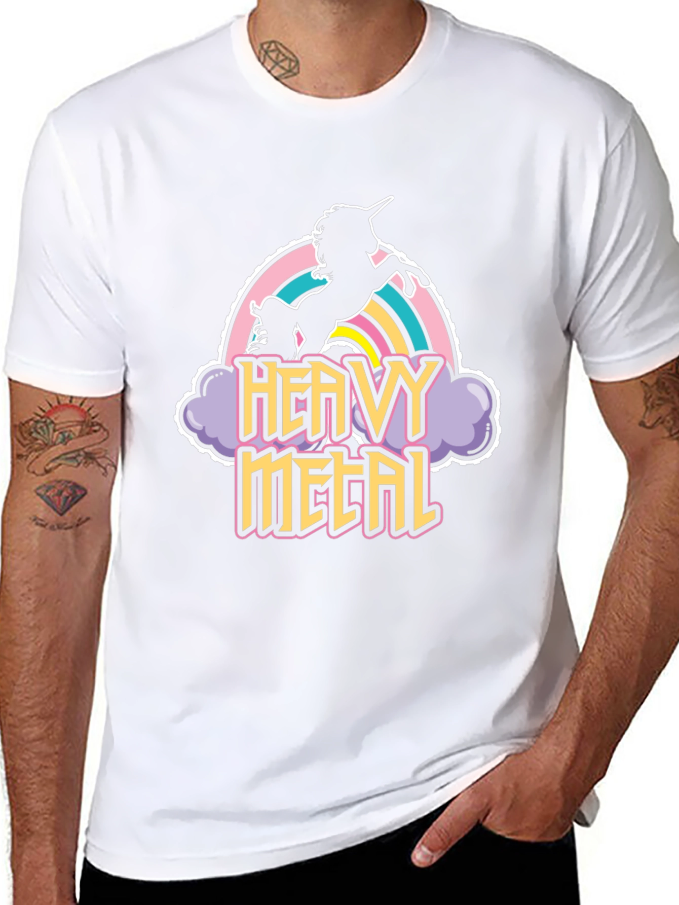 Heavy Metal Unicorn Black T-Shirt