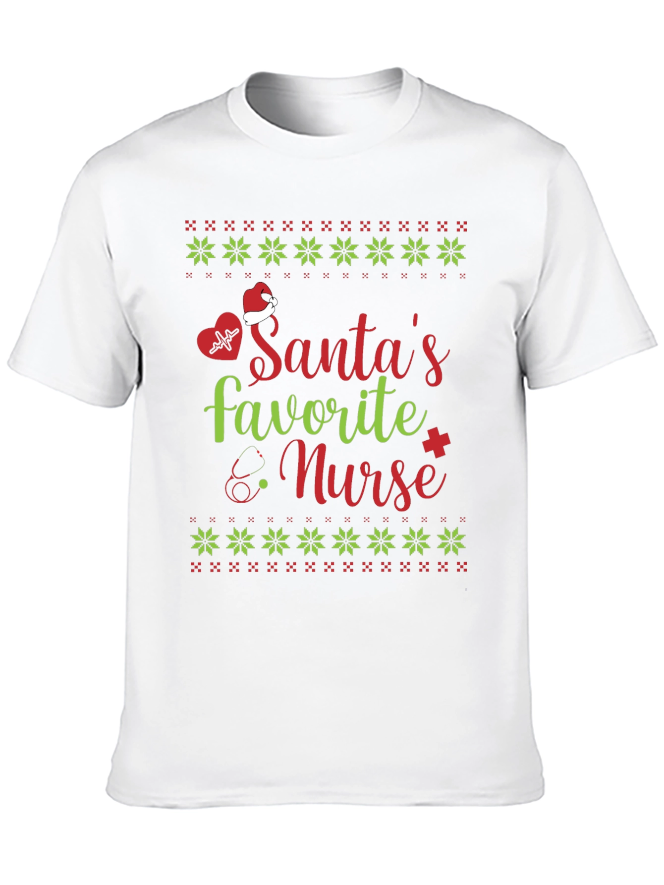 Santas Favorite Nurse Christmas T-Shirt