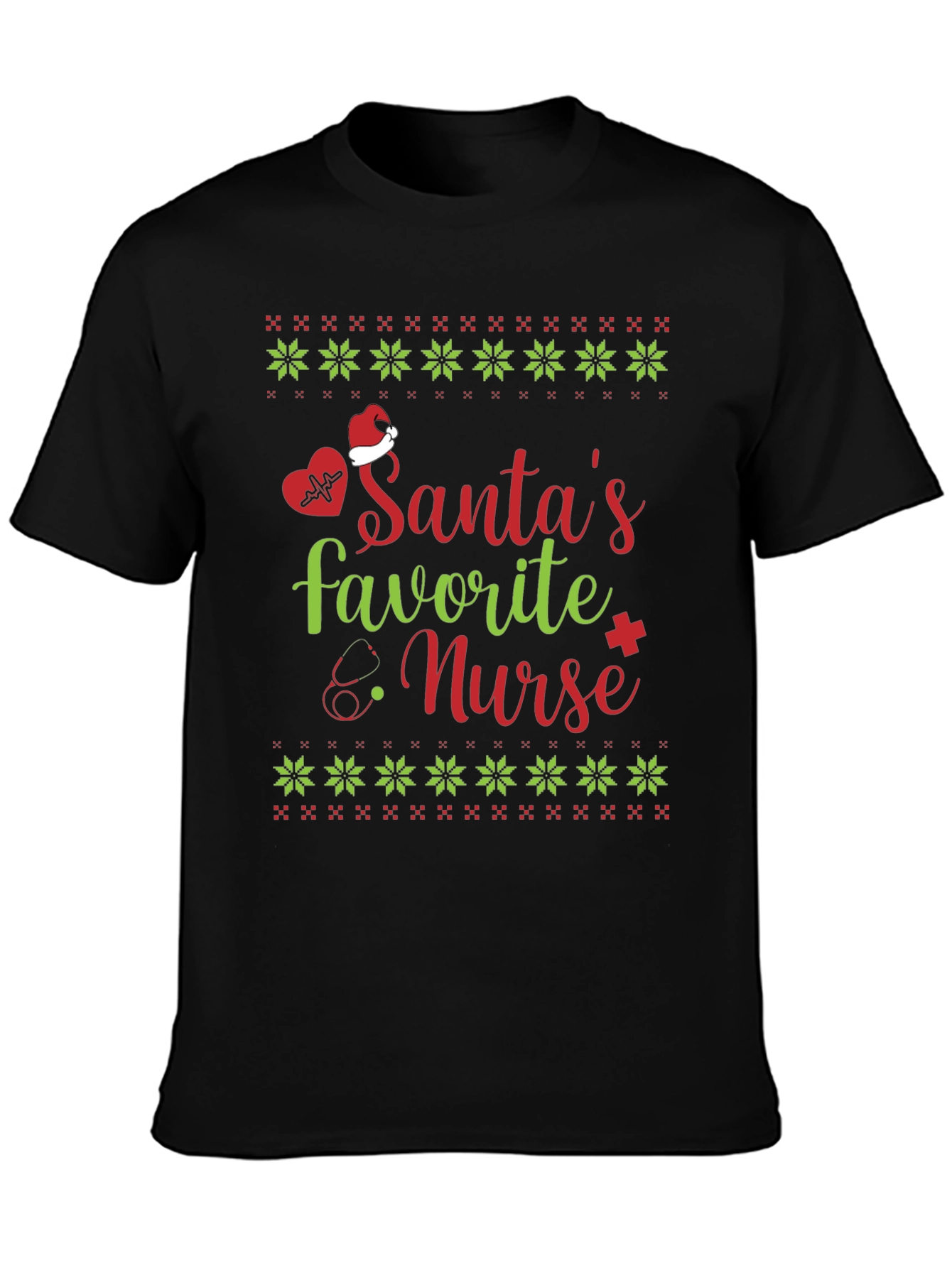 Santas Favorite Nurse Christmas T-Shirt