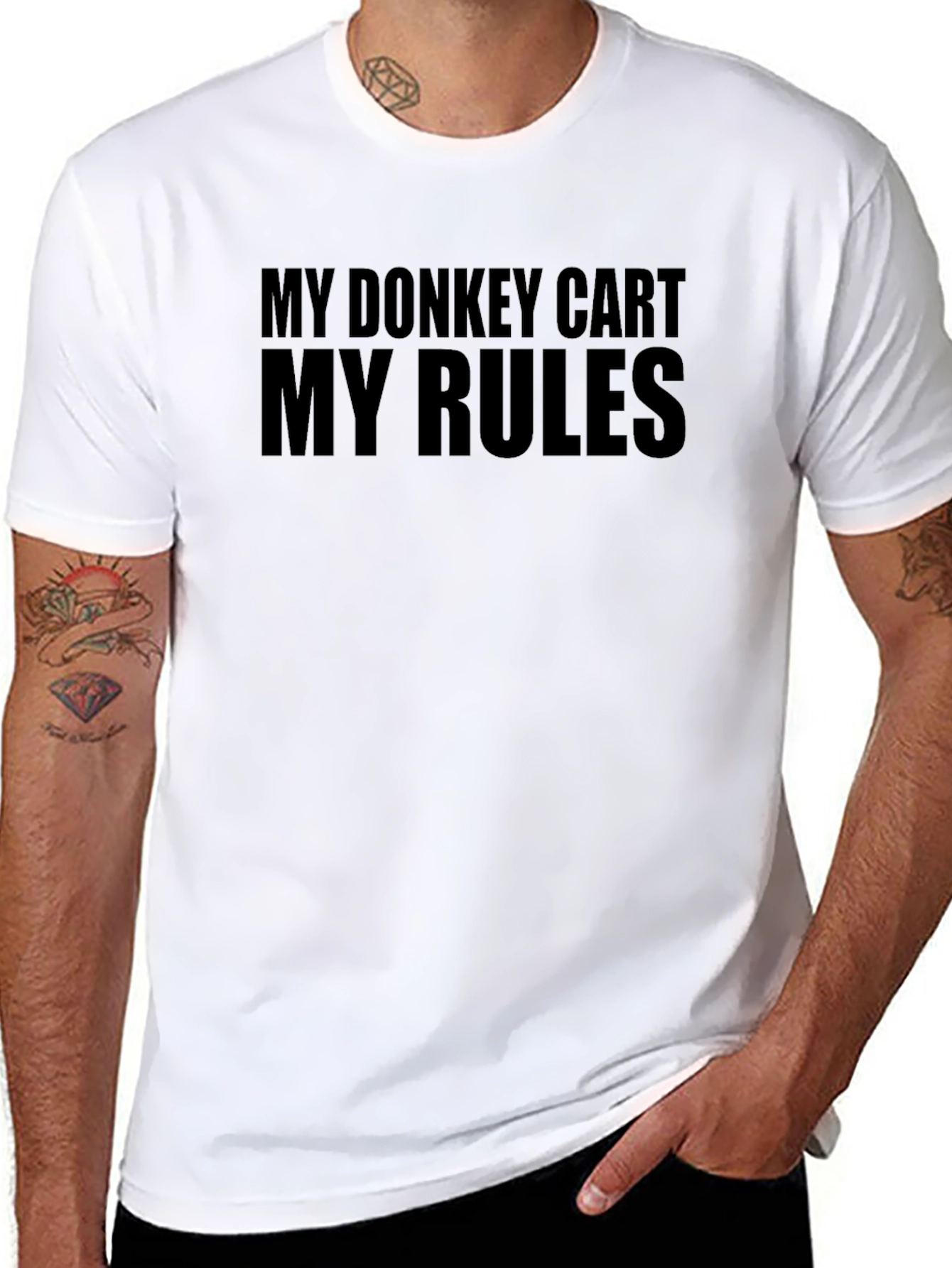 My Donkey Cart My Rules T-Shirt - Black
