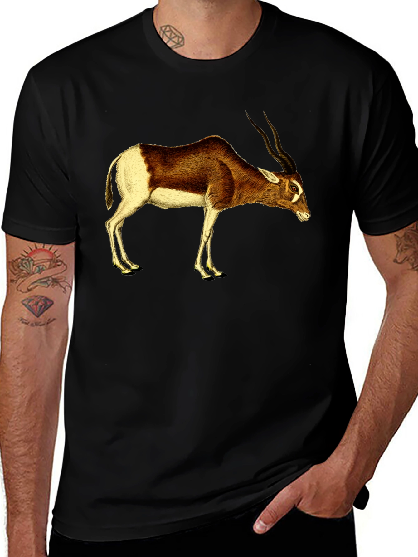 Addax Antelope Graphic Tee - Stylish Animal Shirt