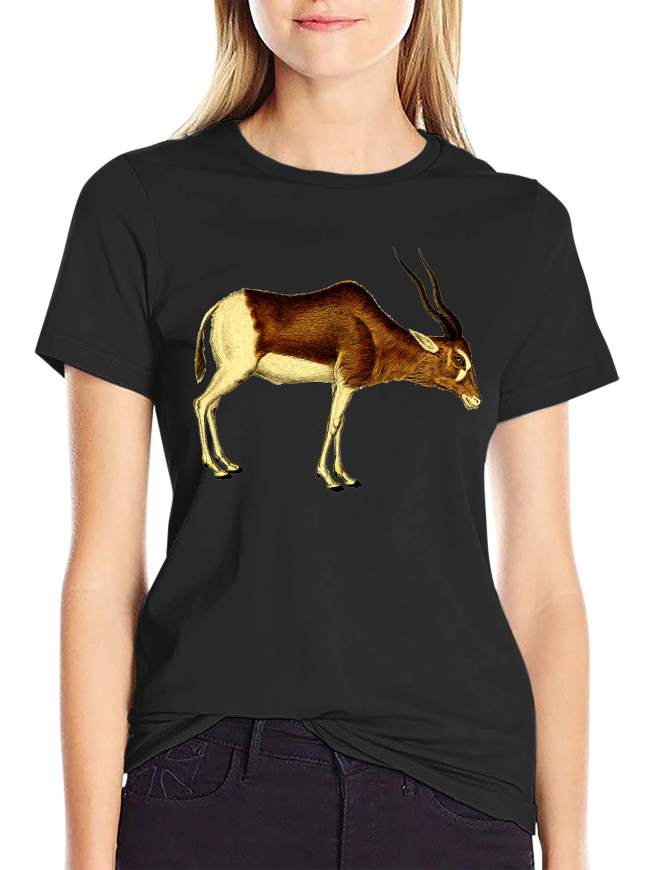 Addax Antelope Graphic Tee - Stylish Animal Shirt