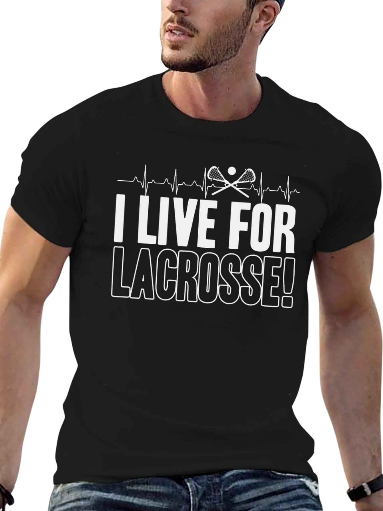 I Live For Lacrosse! Graphic Tee