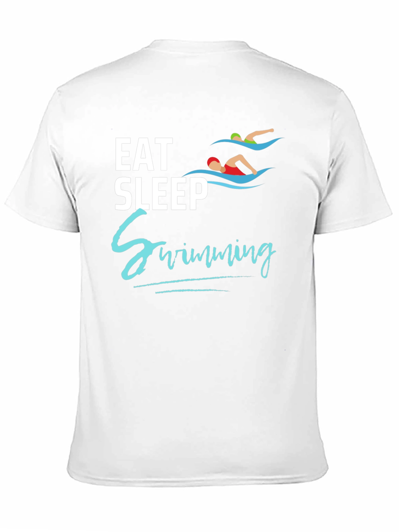 Eat Sleep Swimming Black T-Shirt