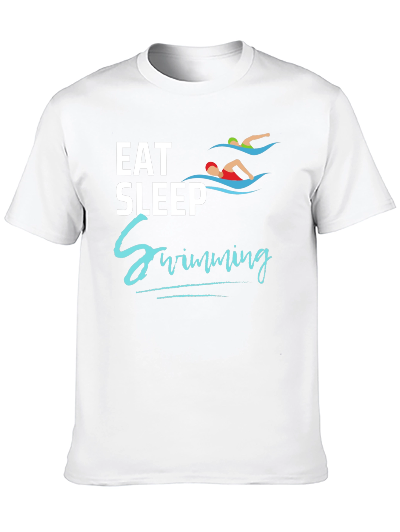 Eat Sleep Swimming Black T-Shirt