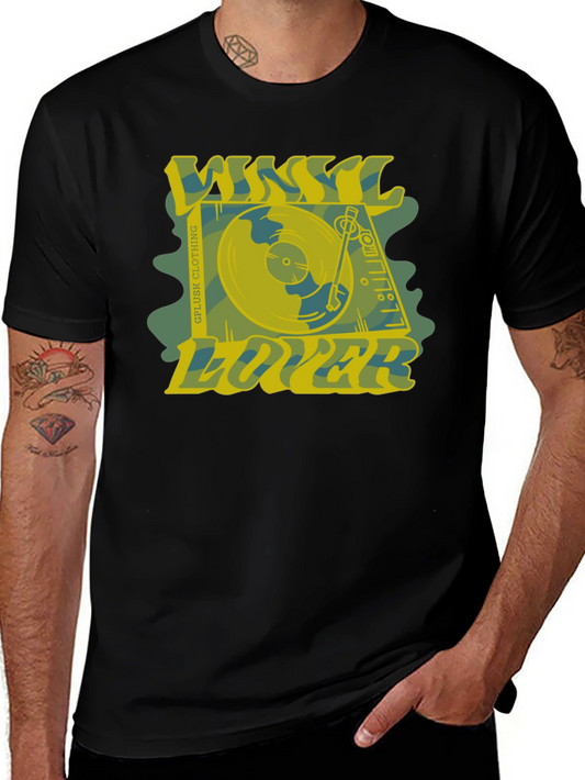 Vinyl Lover Graphic Tee - Retro Music Shirt