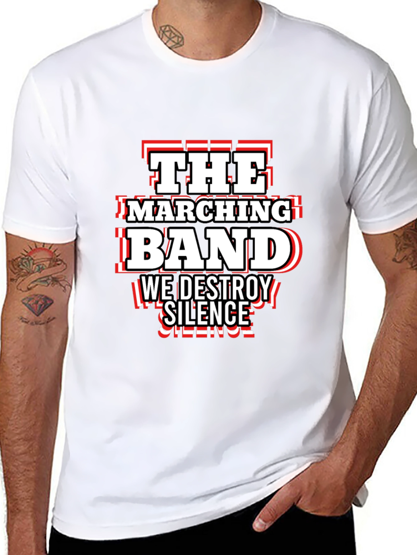 Marching Band Destroy Silence Graphic Tee