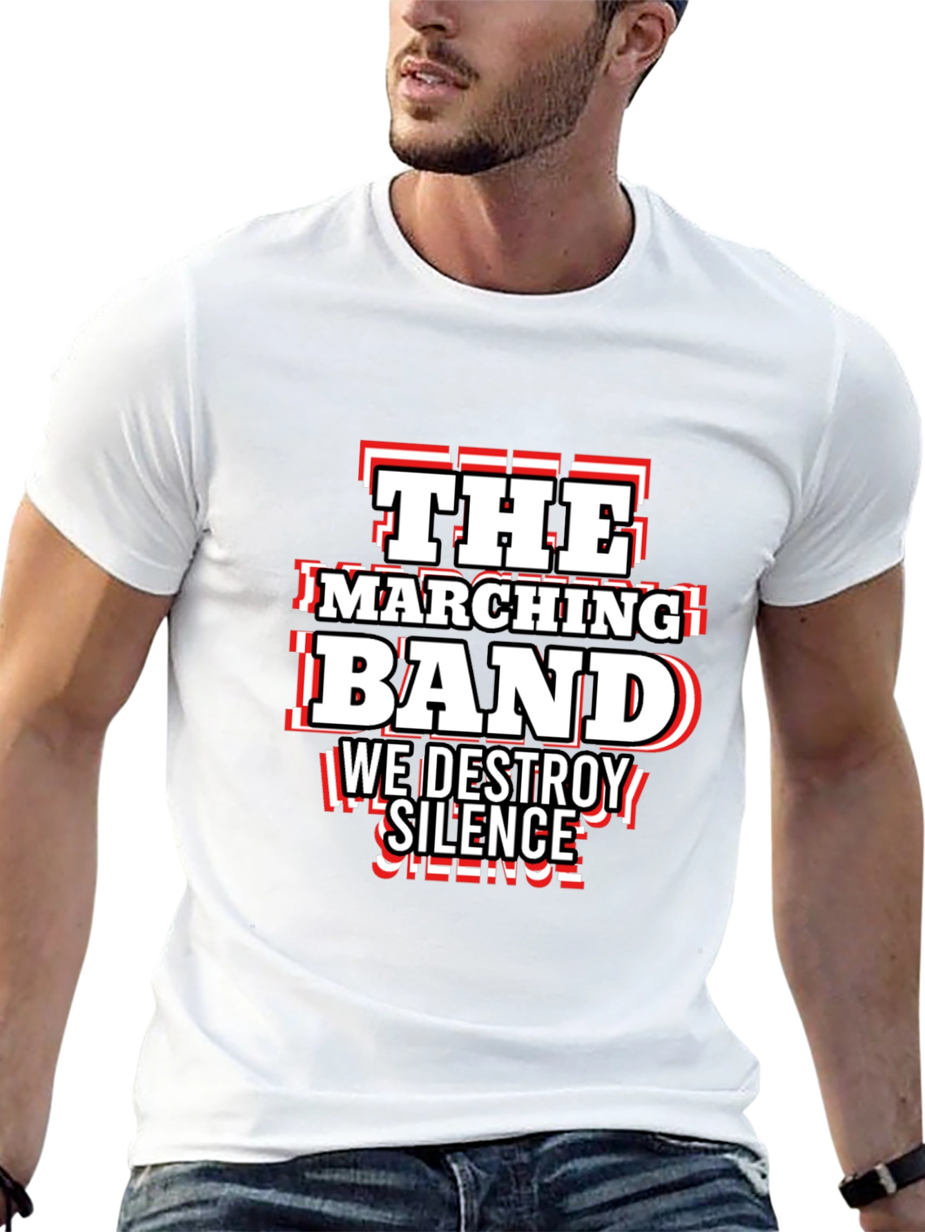 Marching Band Destroy Silence Graphic Tee