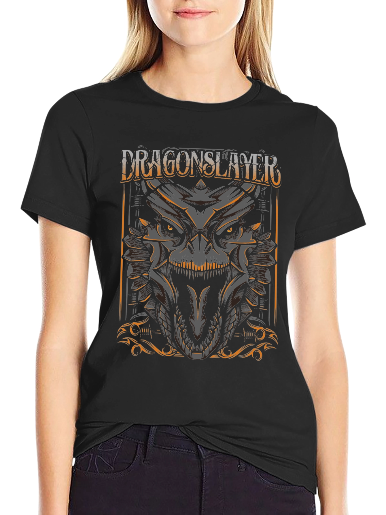 Dragon Slayer Graphic Print T-Shirt