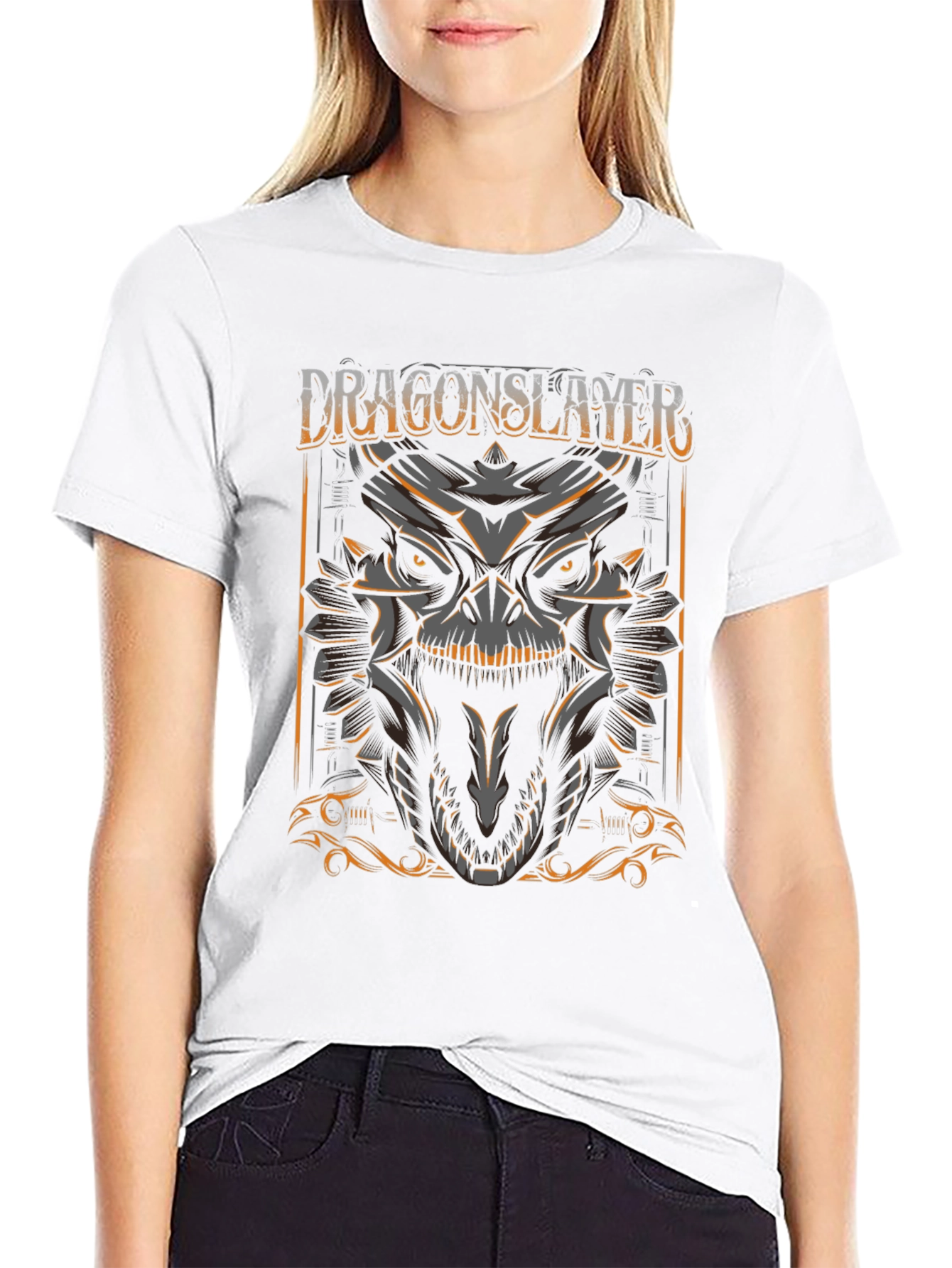 Dragon Slayer Graphic Print T-Shirt