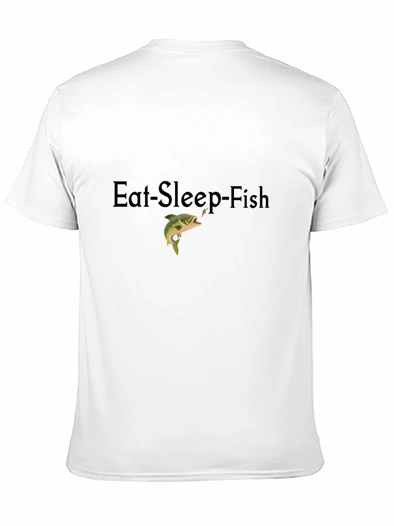 Eat Sleep Fish Graphic Tee - Black T-Shirt