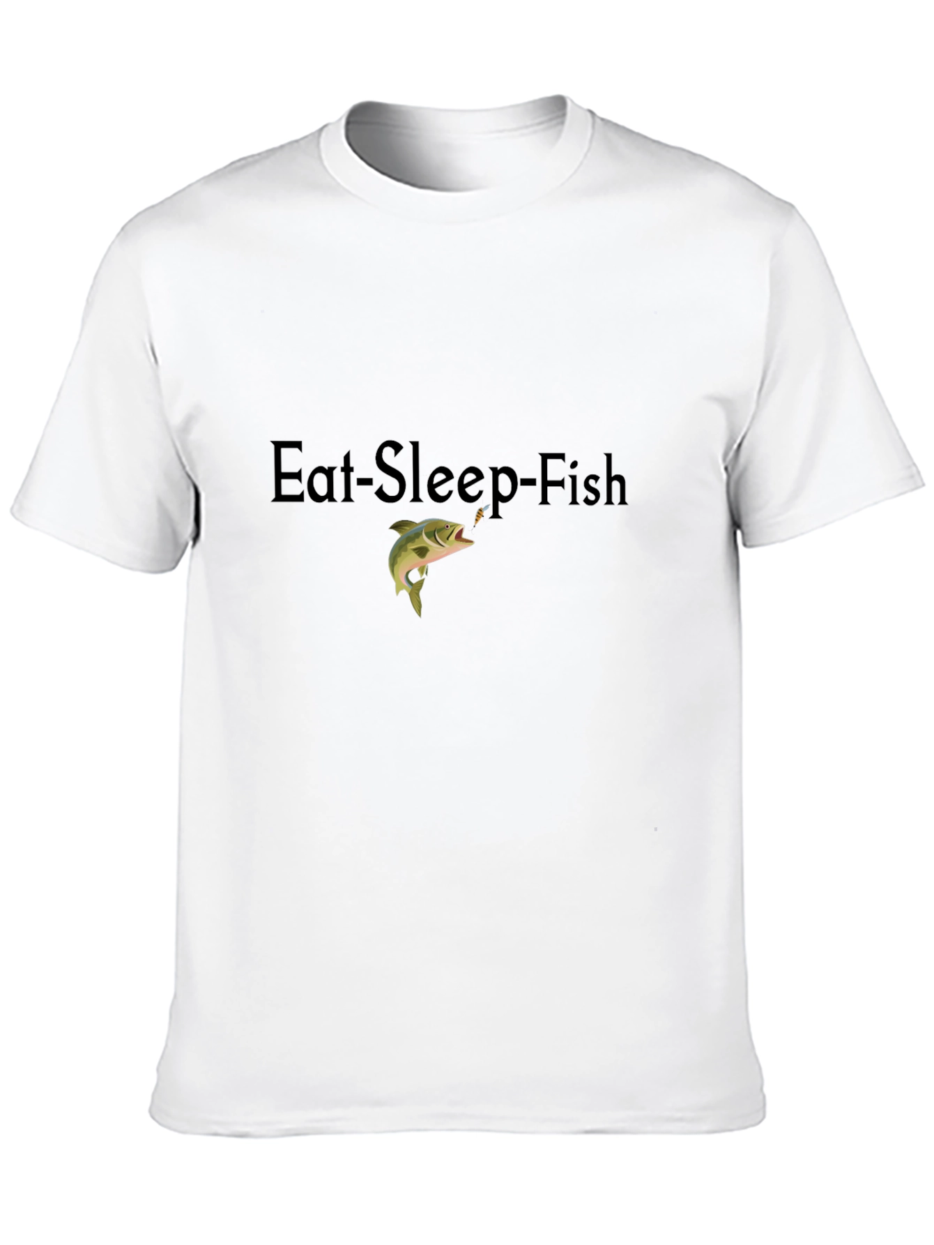 Eat Sleep Fish Graphic Tee - Black T-Shirt