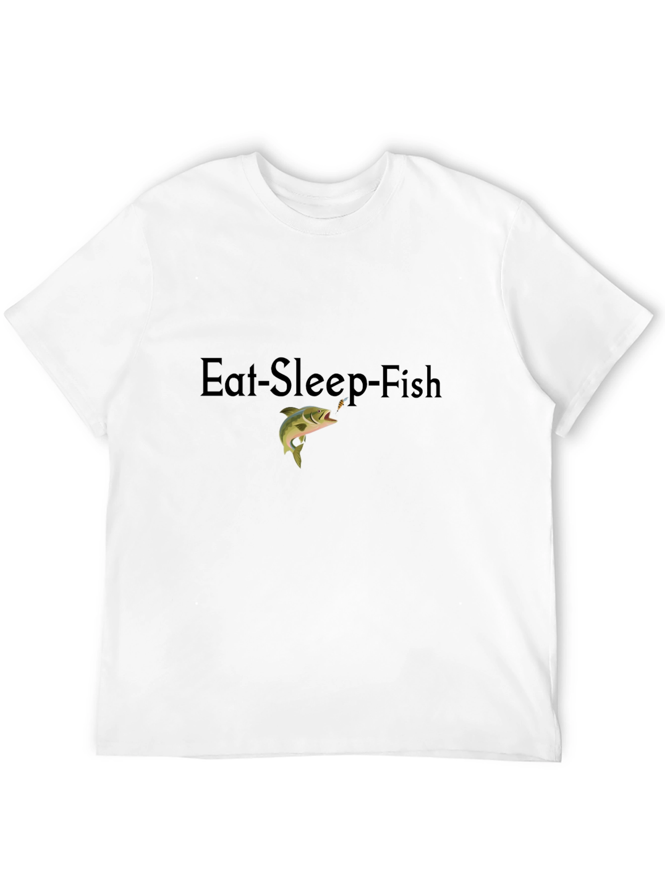 Eat Sleep Fish Graphic Tee - Black T-Shirt