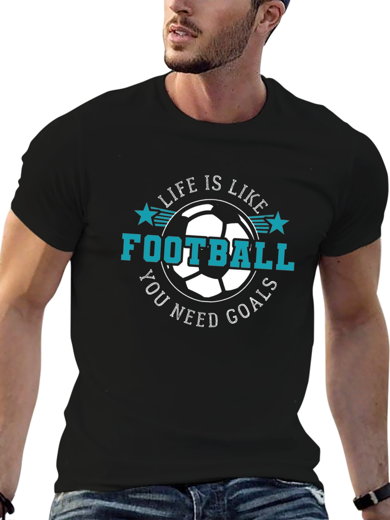 Life is Like Football T-Shirt - You Need Goals