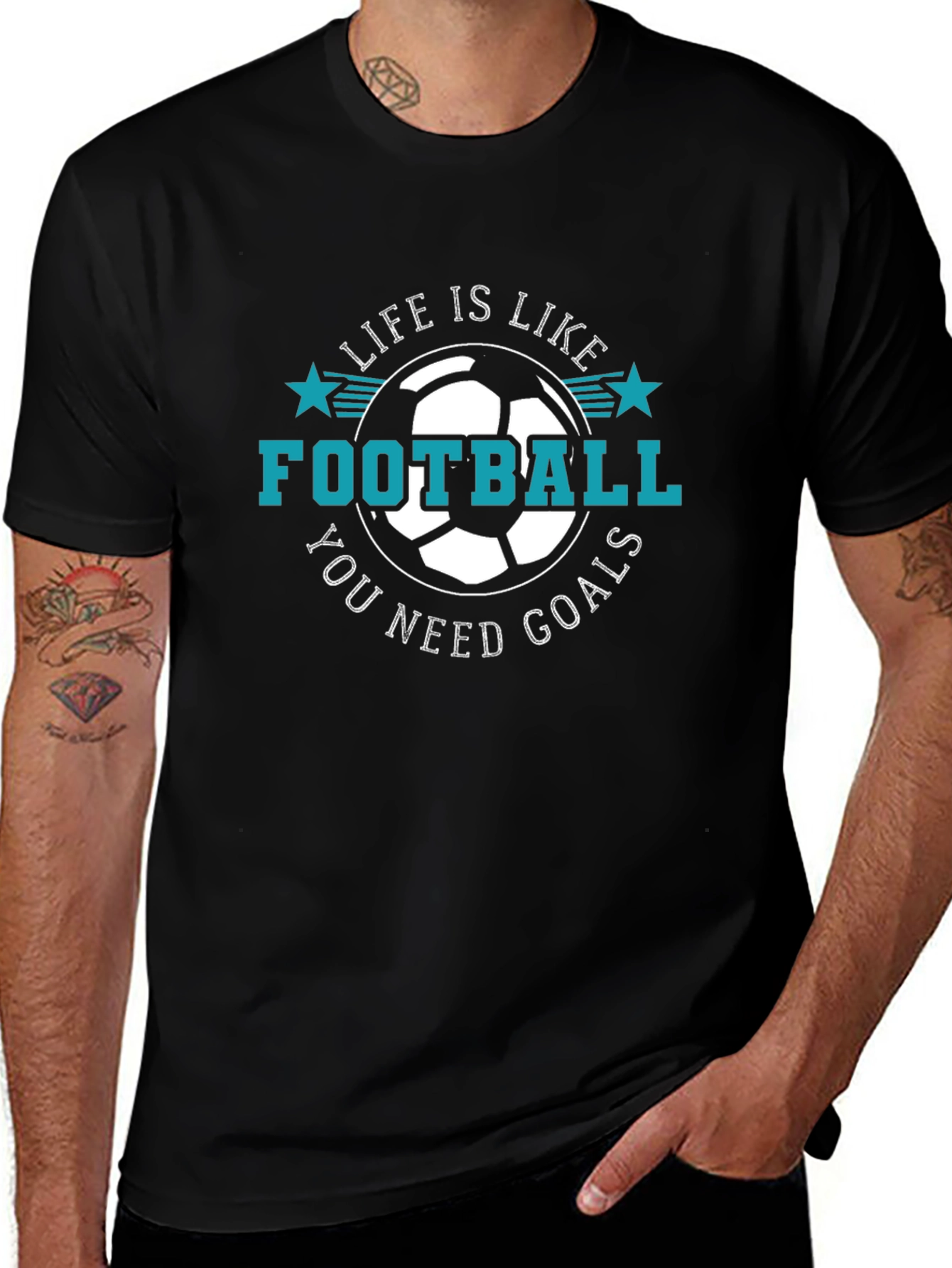 Life is Like Football T-Shirt - You Need Goals