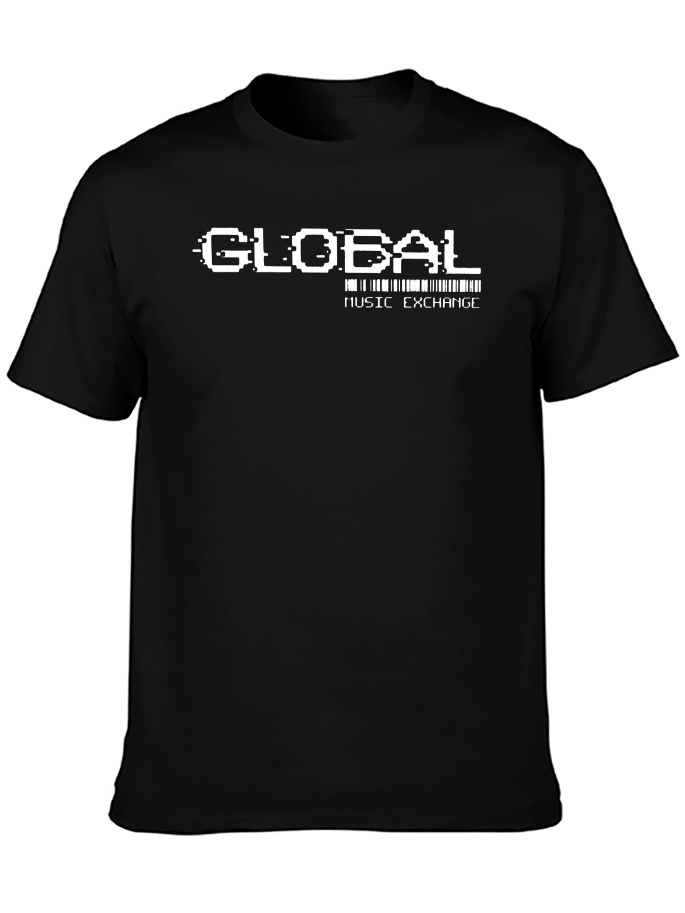 Global Music Exchange T-Shirt - Black Cotton Graphic Tee