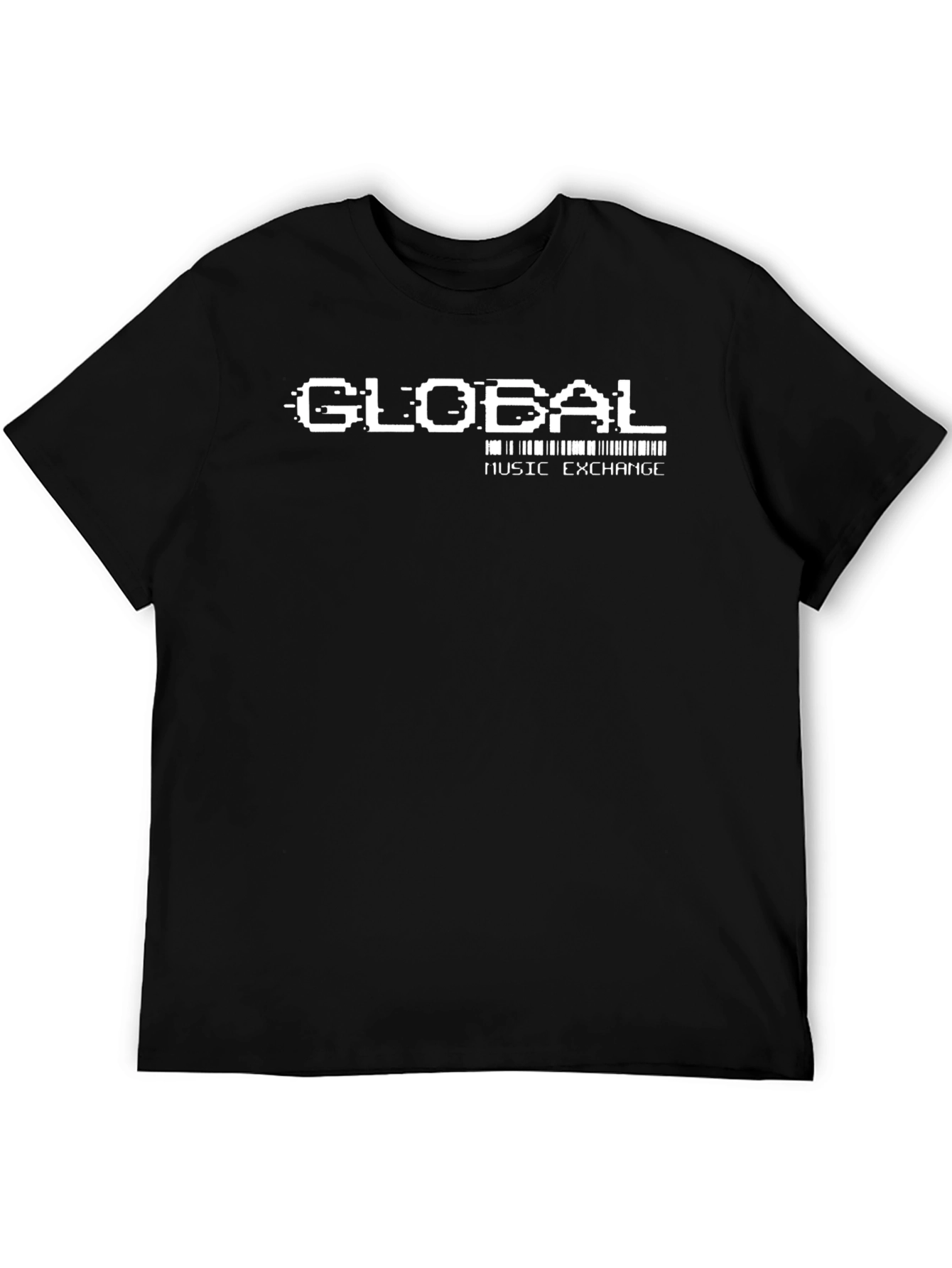 Global Music Exchange T-Shirt - Black Cotton Graphic Tee