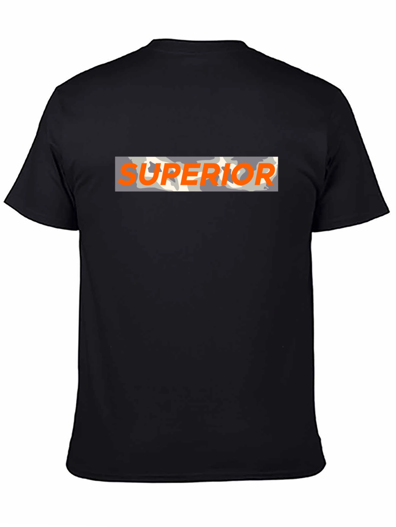 Superior Graphic Camo Print Black T-Shirt