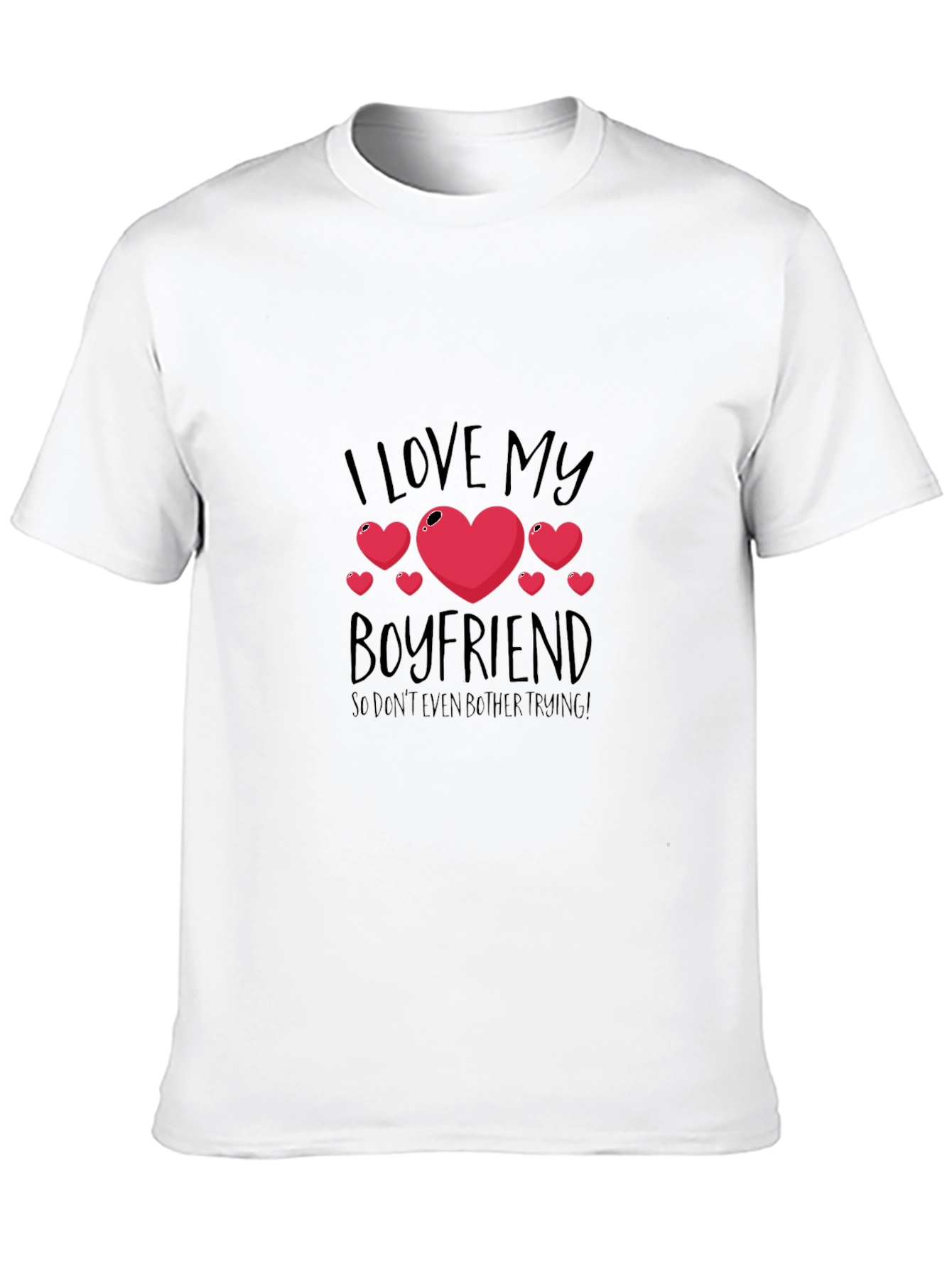 I Love My Boyfriend Graphic Tee - Black