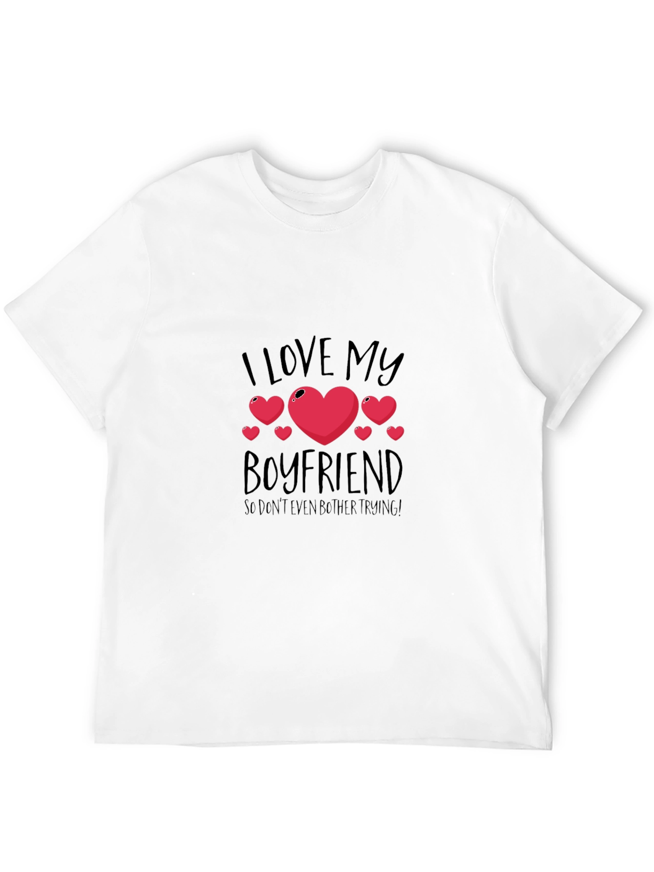 I Love My Boyfriend Graphic Tee - Black