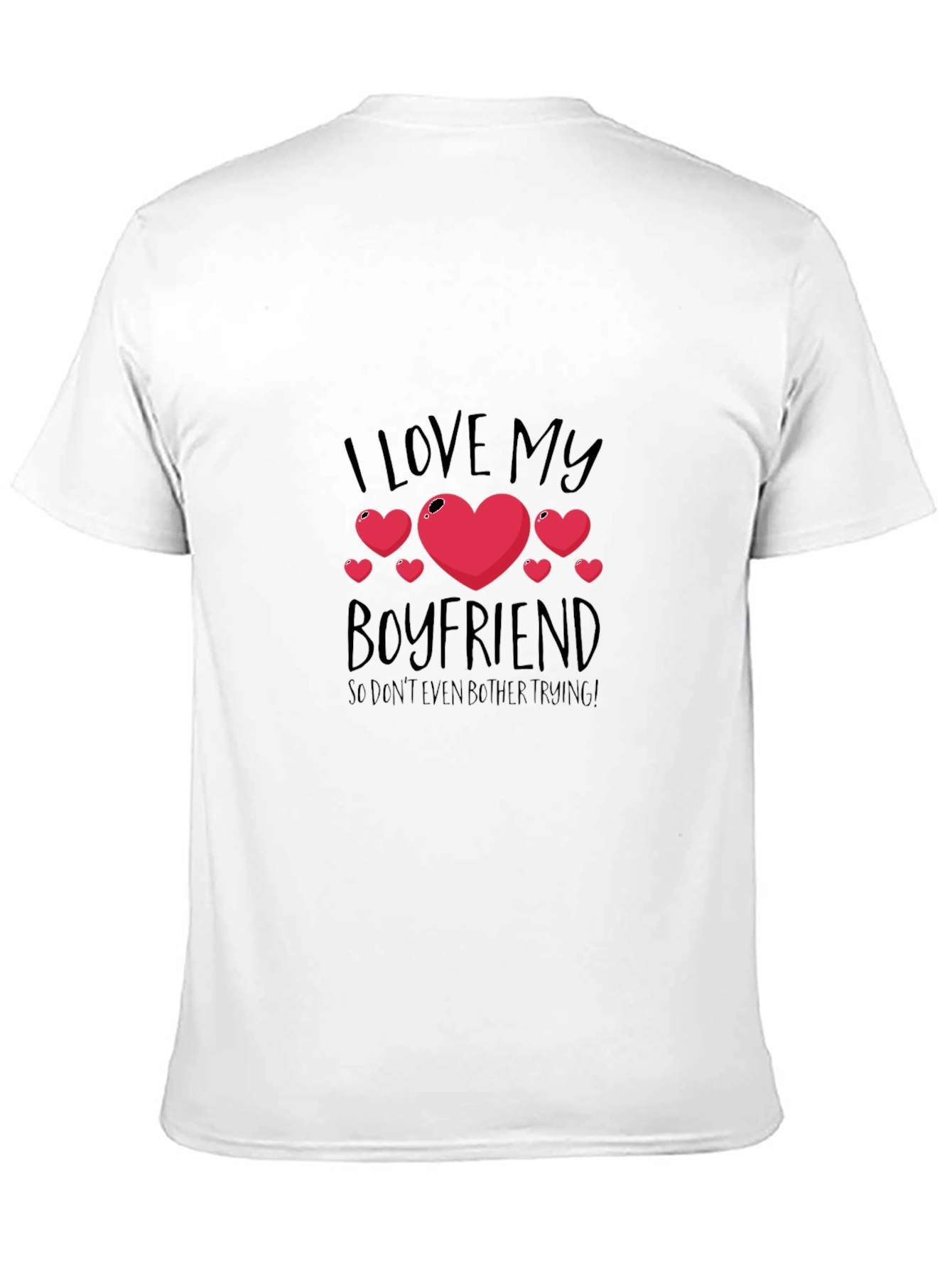 I Love My Boyfriend Graphic Tee - Black
