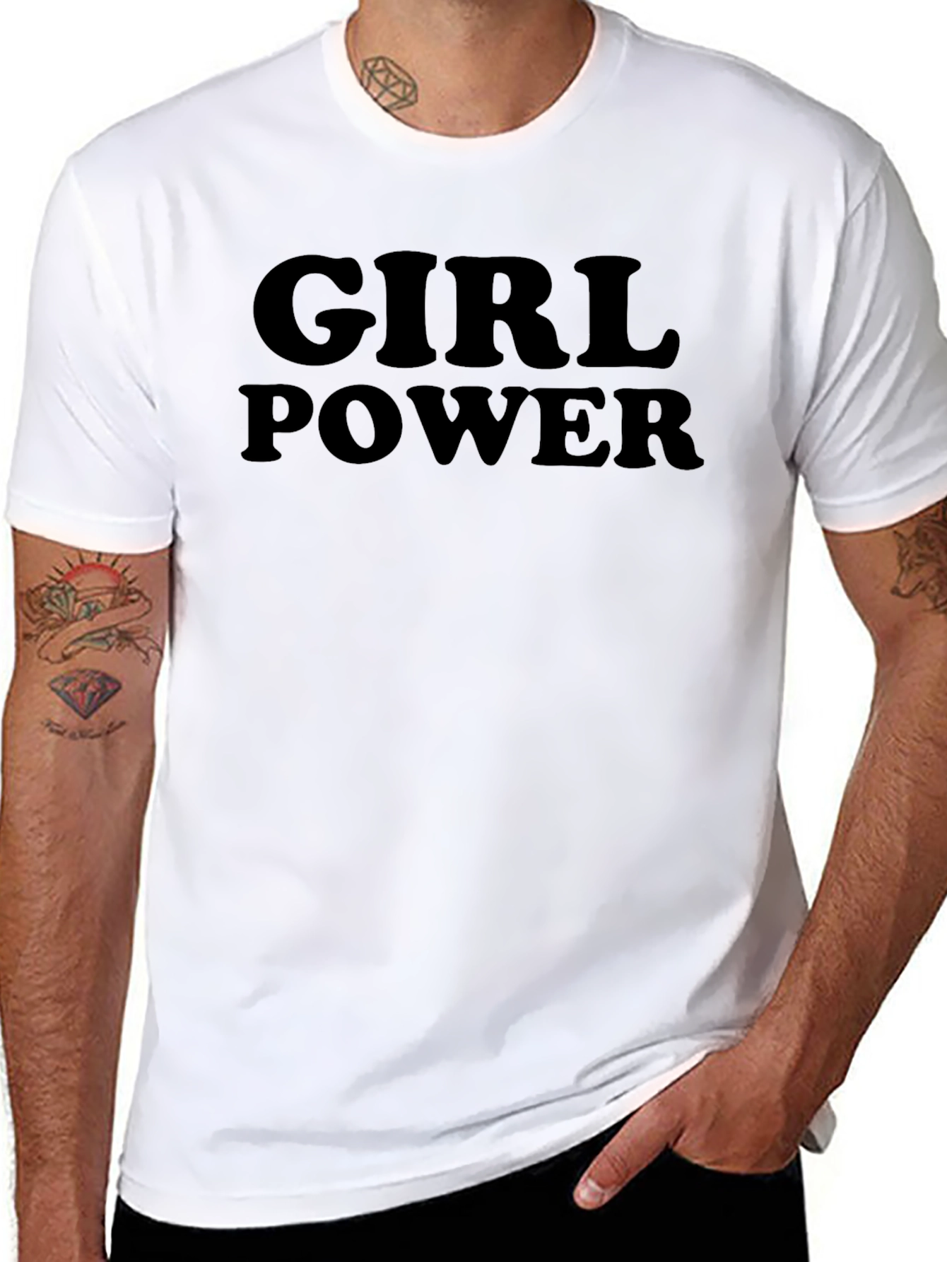 Girl Power T-Shirt - Black Graphic Tee