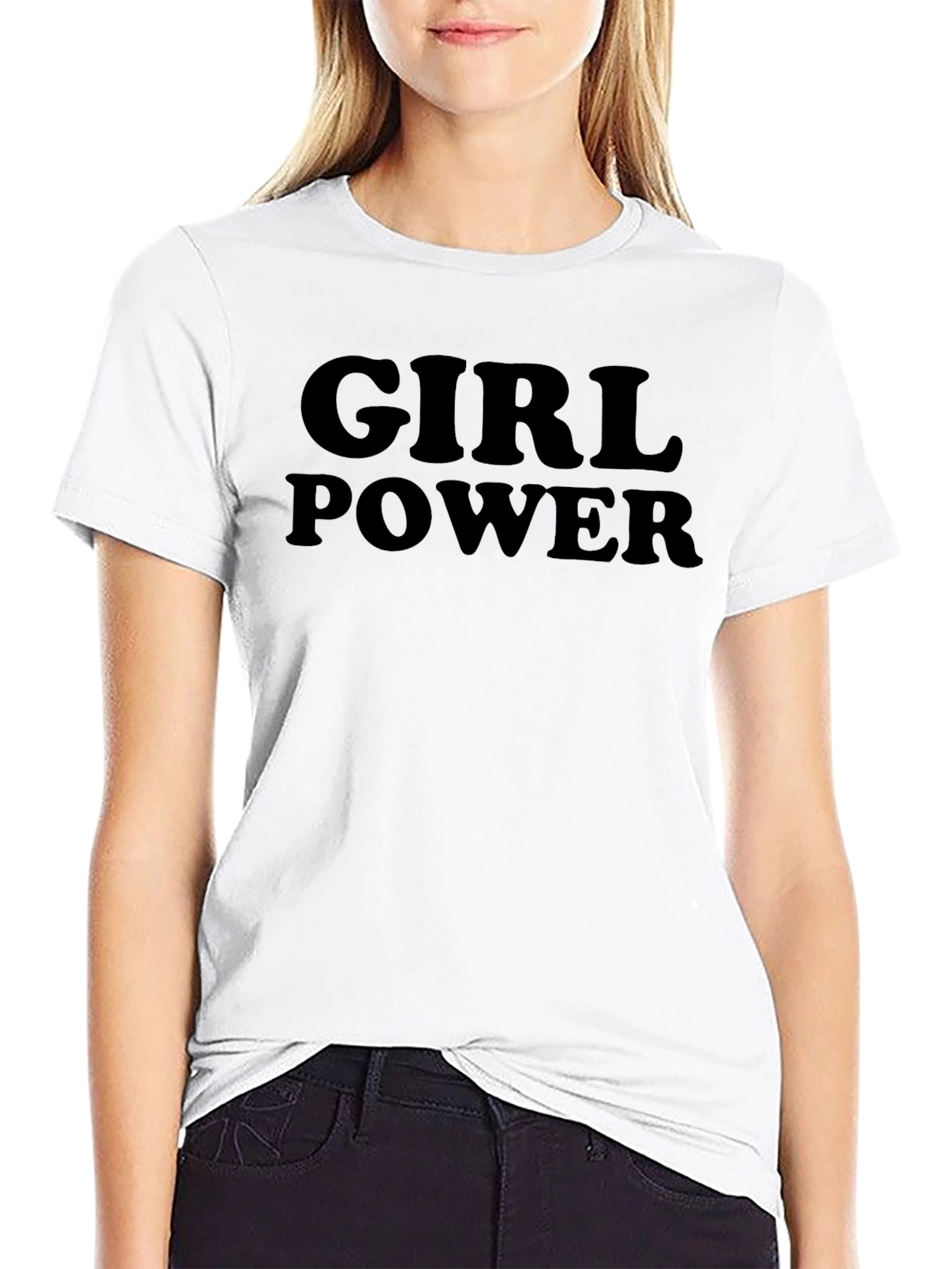 Girl Power T-Shirt - Black Graphic Tee