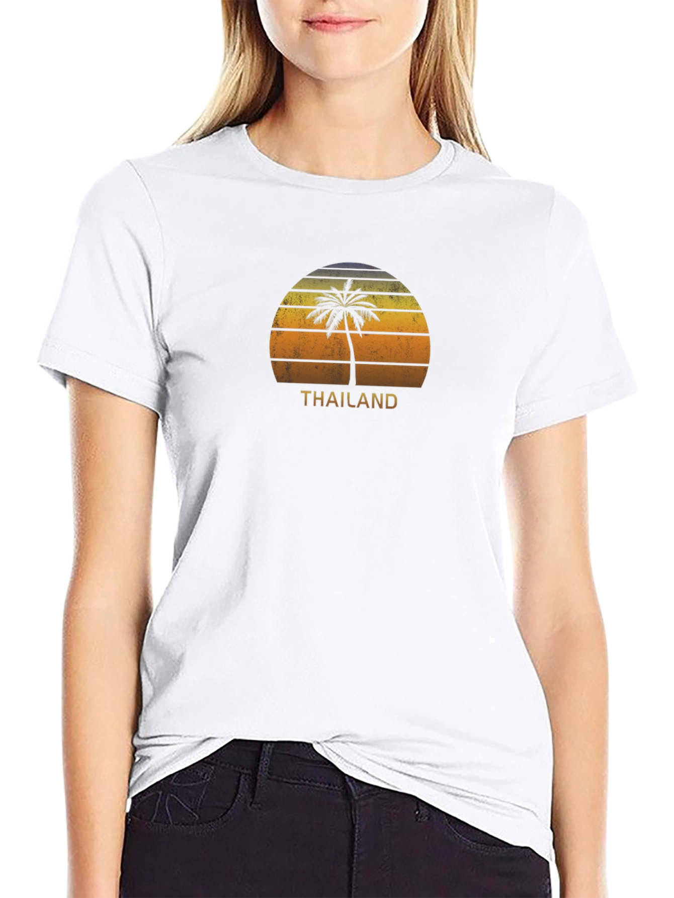 Thailand Palm Tree Sunset Graphic T-Shirt