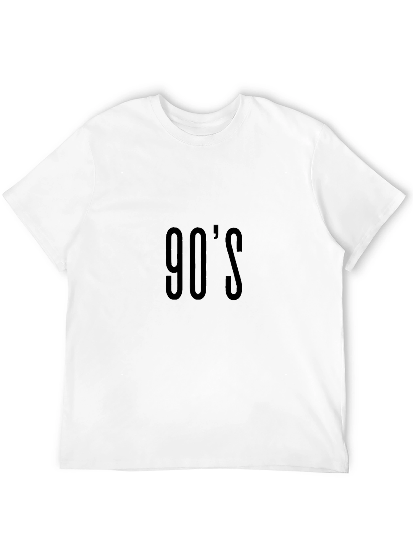90s Throwback Tee - Classic Black Cotton T-Shirt