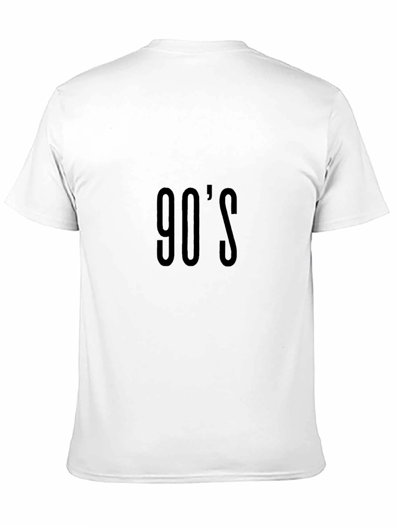 90s Throwback Tee - Classic Black Cotton T-Shirt