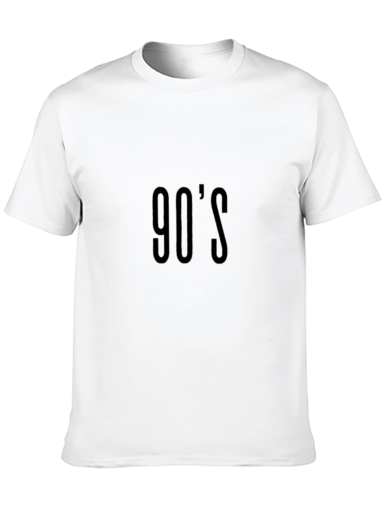 90s Throwback Tee - Classic Black Cotton T-Shirt