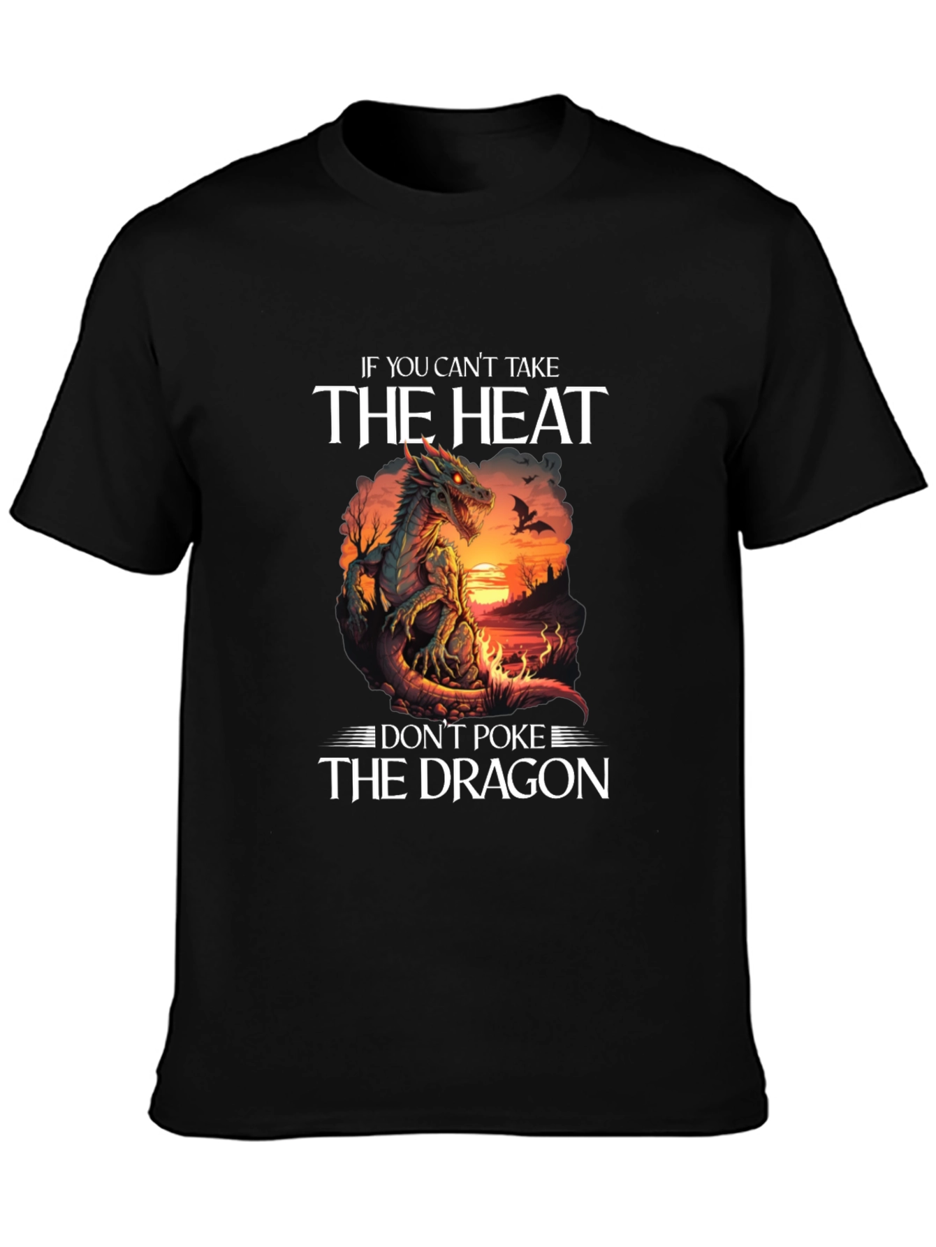 Dragon Heat Graphic Tee - Dont Poke the Dragon
